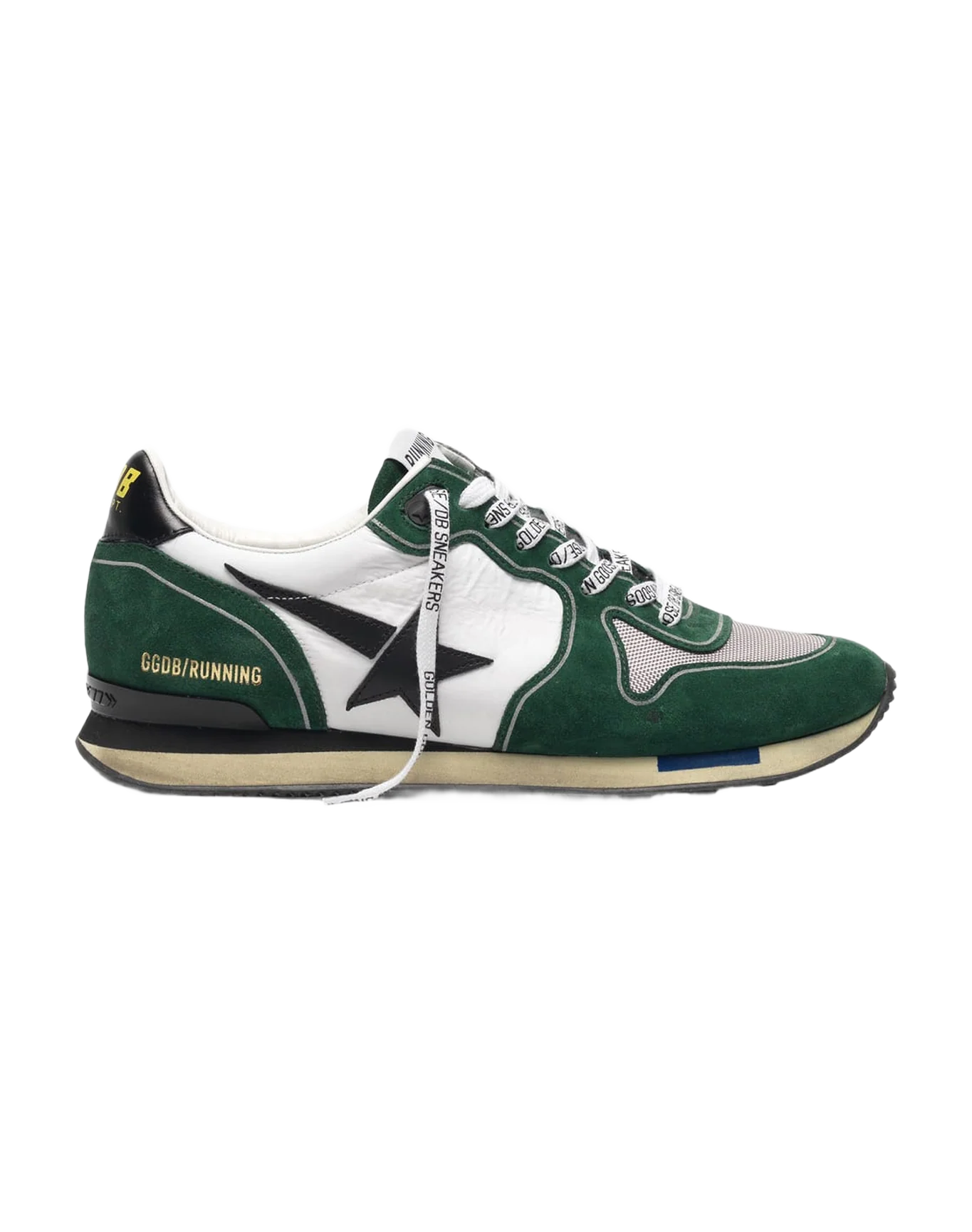 Men | White & Green Running Sneakers Suede - Image 6
