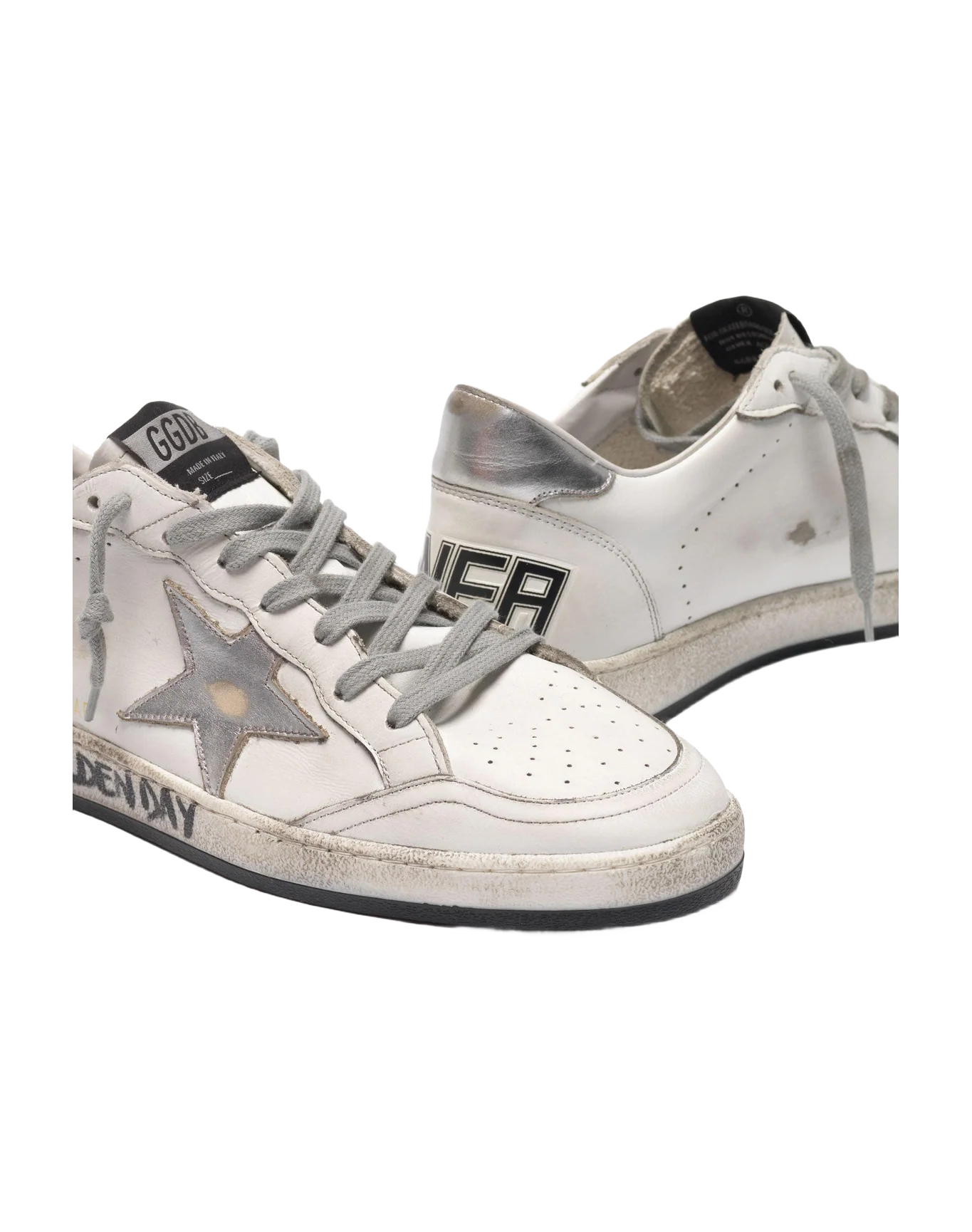 Men | White Ball Star Sneakers with Handwritten Lettering - Image 7