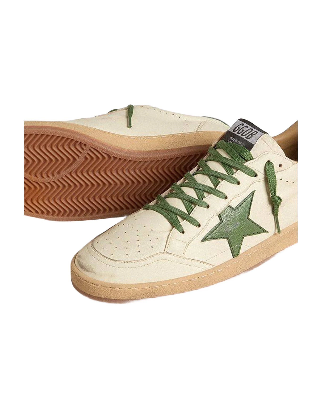 Men | White Ball Star with Green Details | White x Green - Image 3