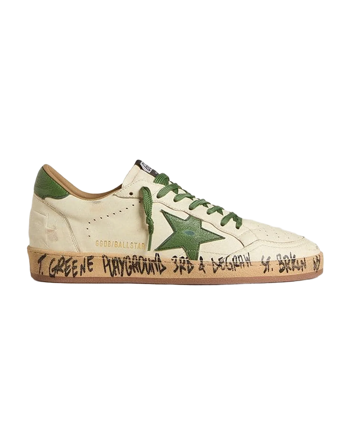 Men | White Ball Star with Green Details | White x Green - Image 4