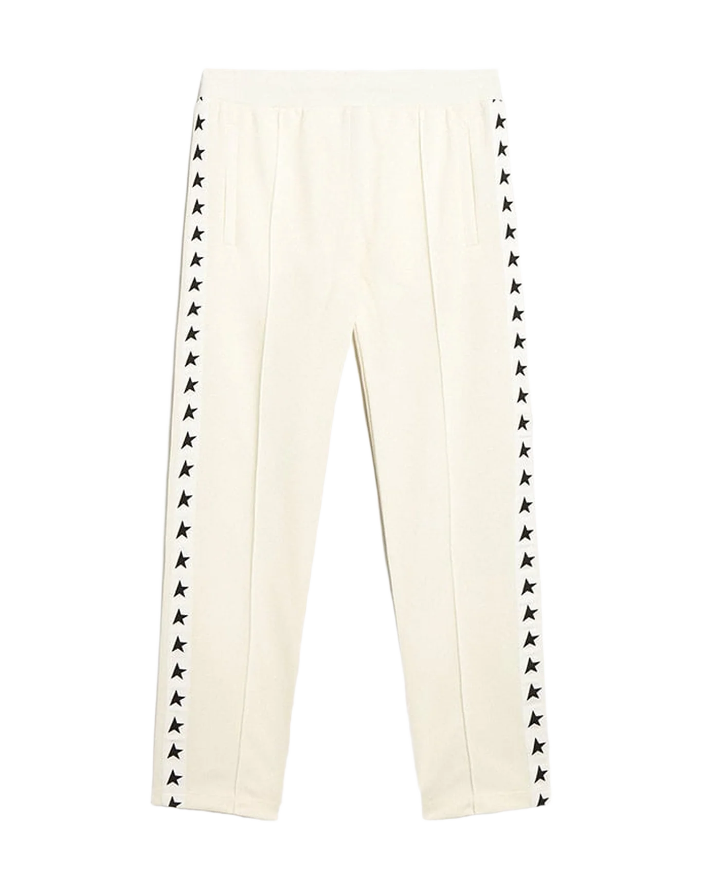 Men | White Joggers with Black Stars On The Sides | Papyrus x Black - Image 6