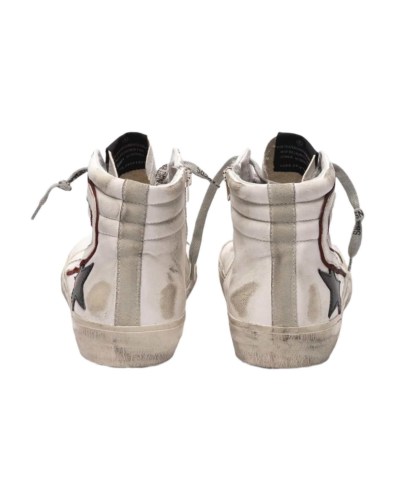 Men | White Slide Sneakers with Black Star - Image 2