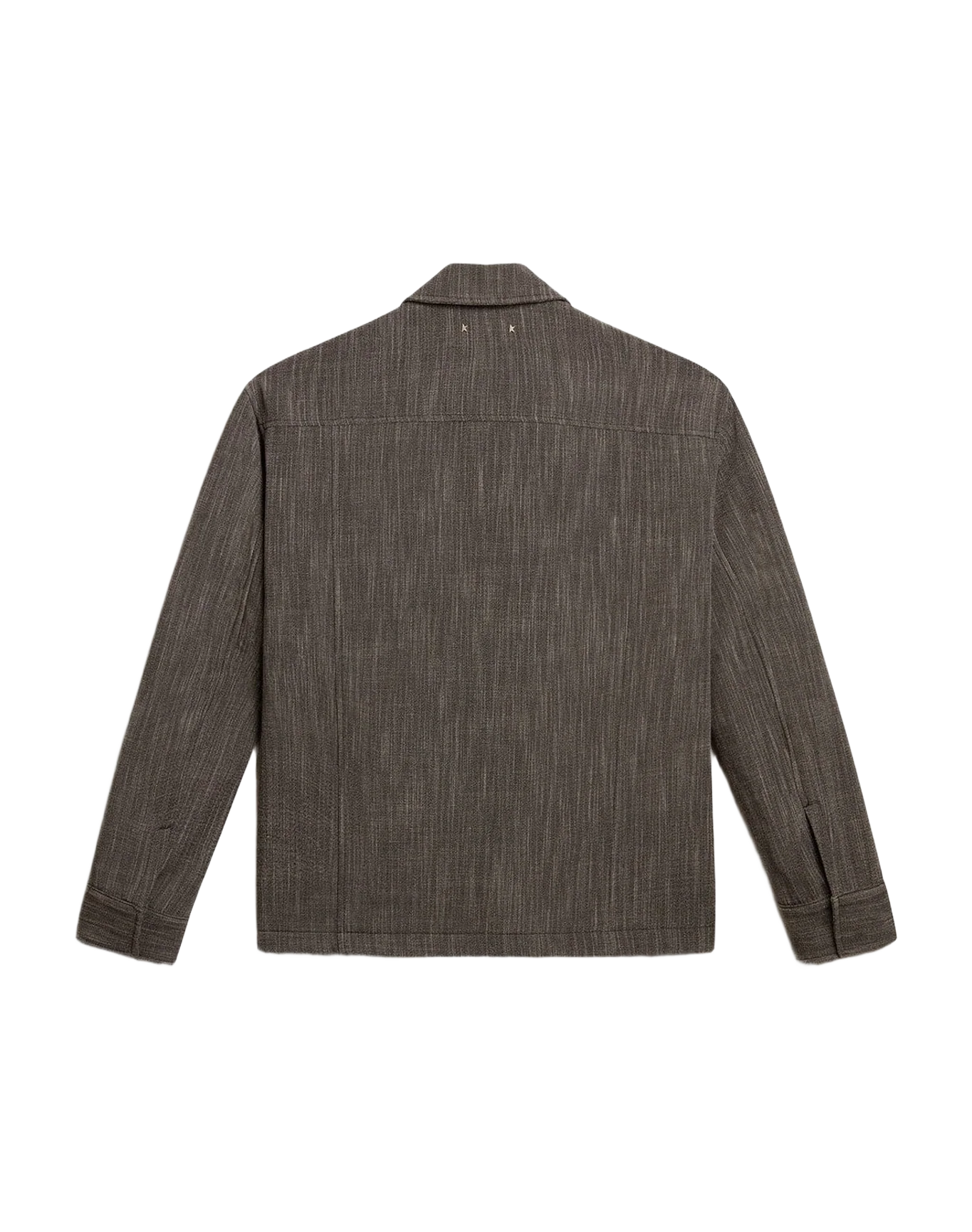 Men | Wool Blend Coach Jacket | Grey x White