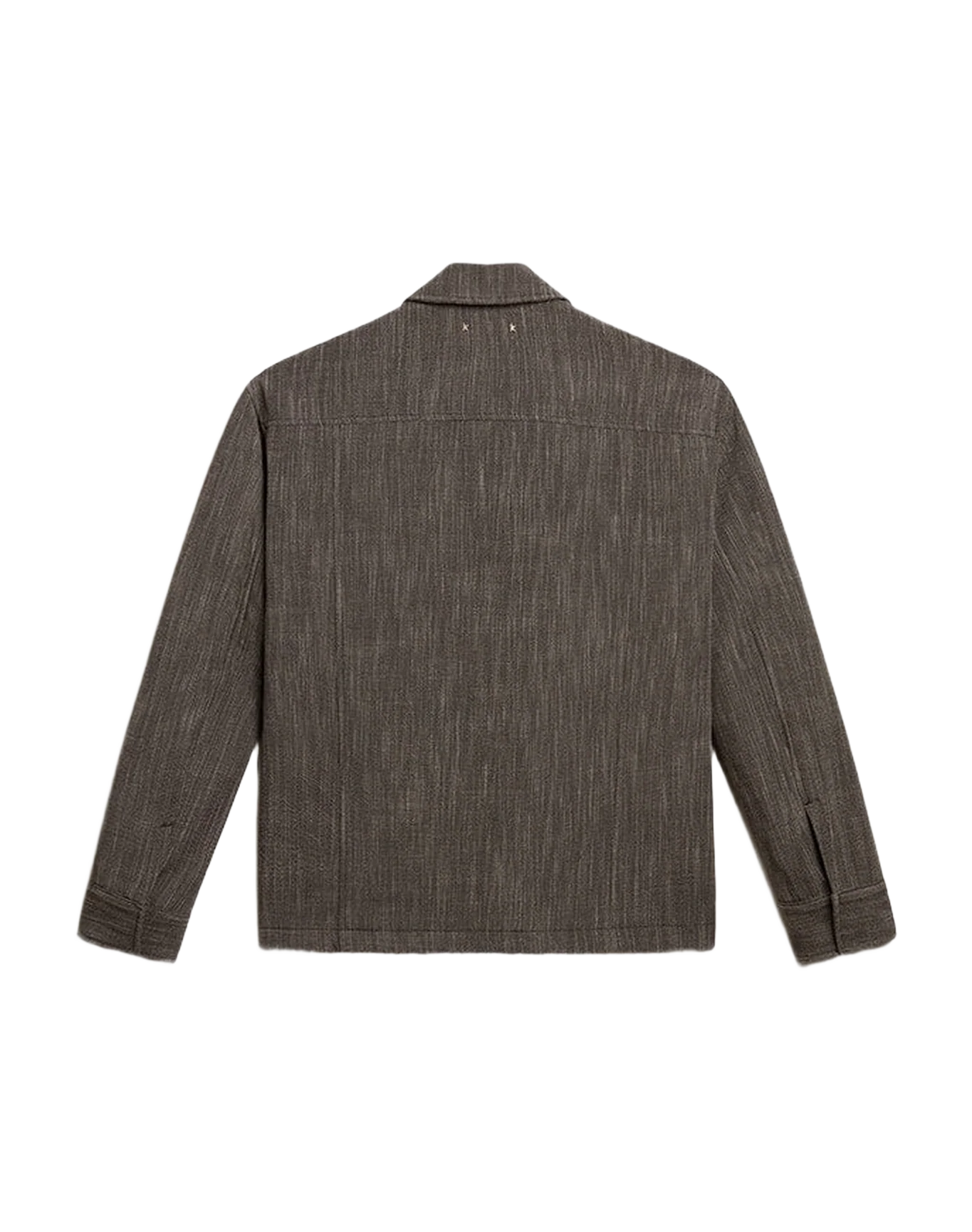 Men | Wool Blend Coach Jacket | Grey x White - Image 3