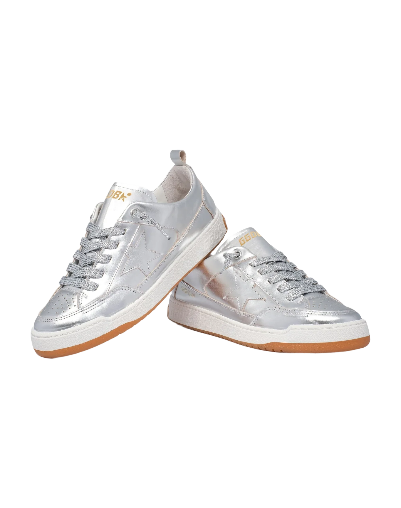 Men | Yeah Sneakers Silver Laminated Leather | Silver - Image 8