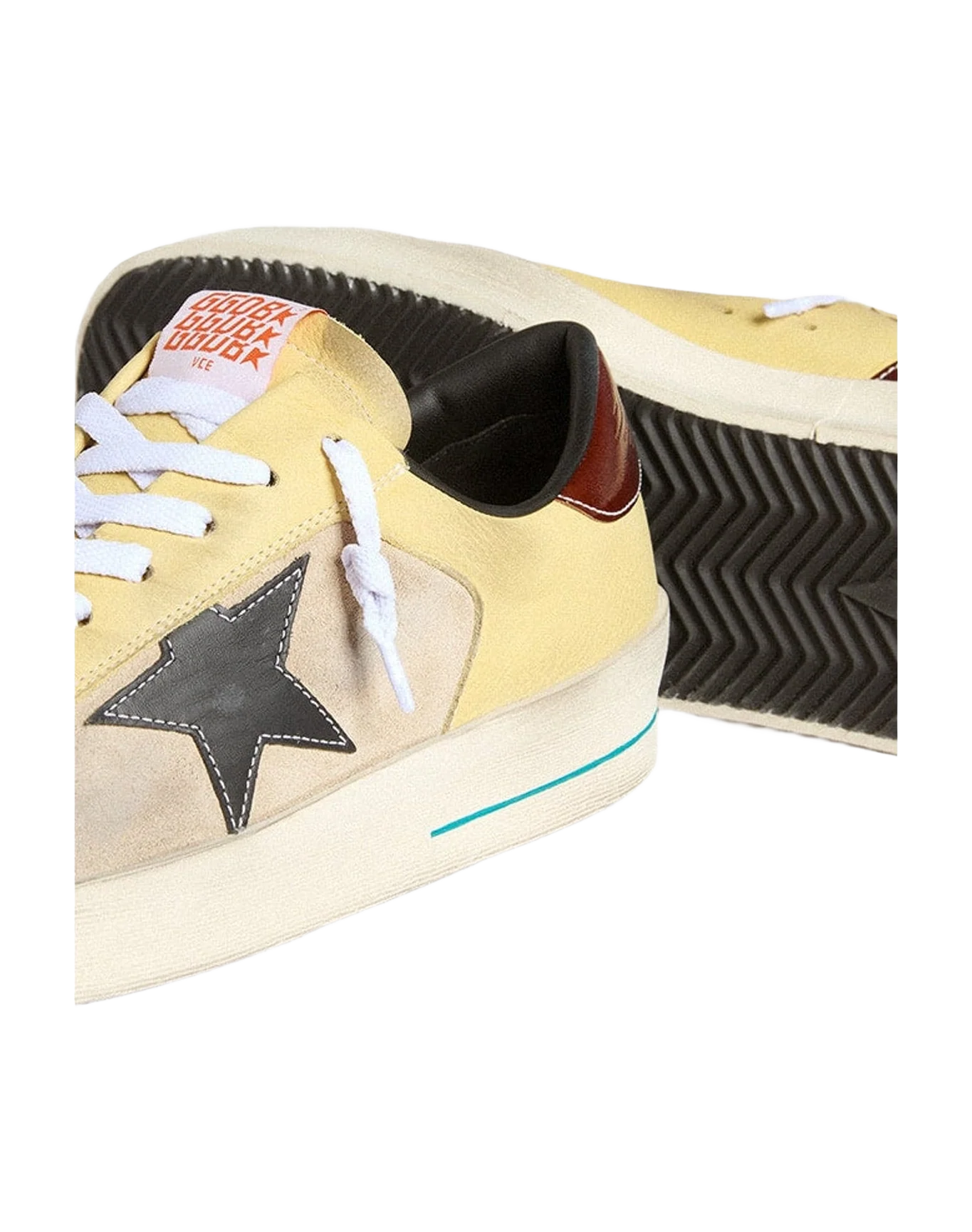 Men | Yellow Stardan with Black Star | Taupe x Beige x Black x Red