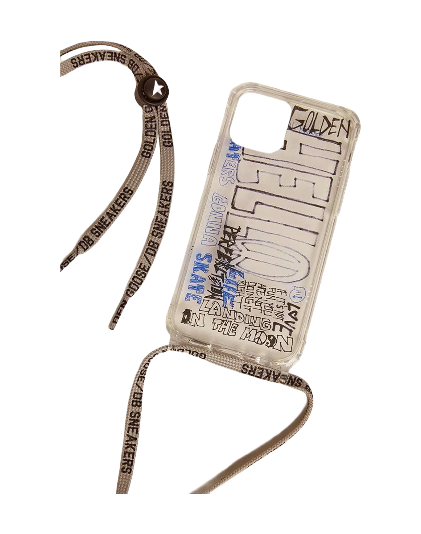 Unisex | Case Iphone 12 & 12 Pro with Graffiti Print & Logoed Laces | Clear