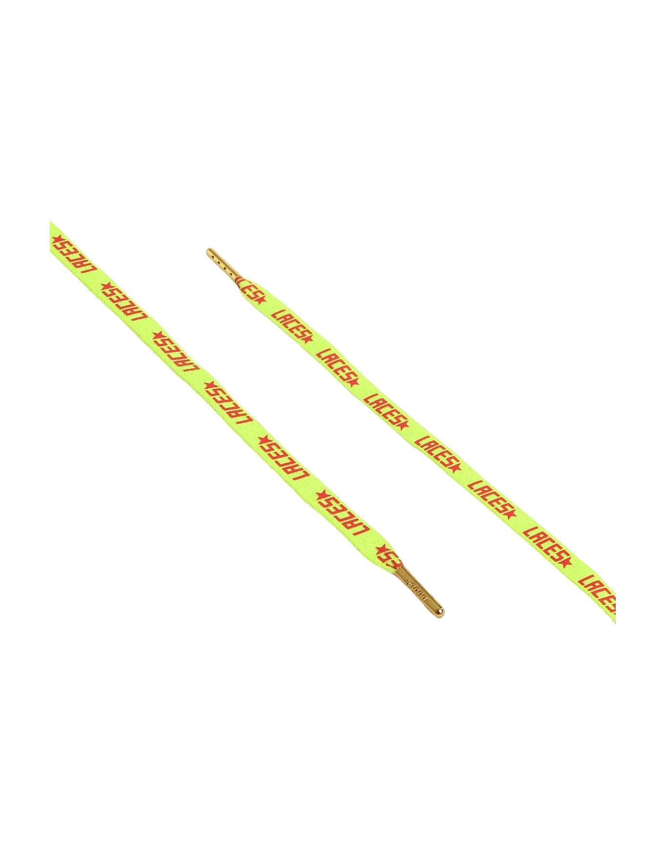 Unisex | Fluorescent Yellow Laces with Contrasting Orange "Laces" Lettering | Fluo Yellow x Orange x Gold - Image 6