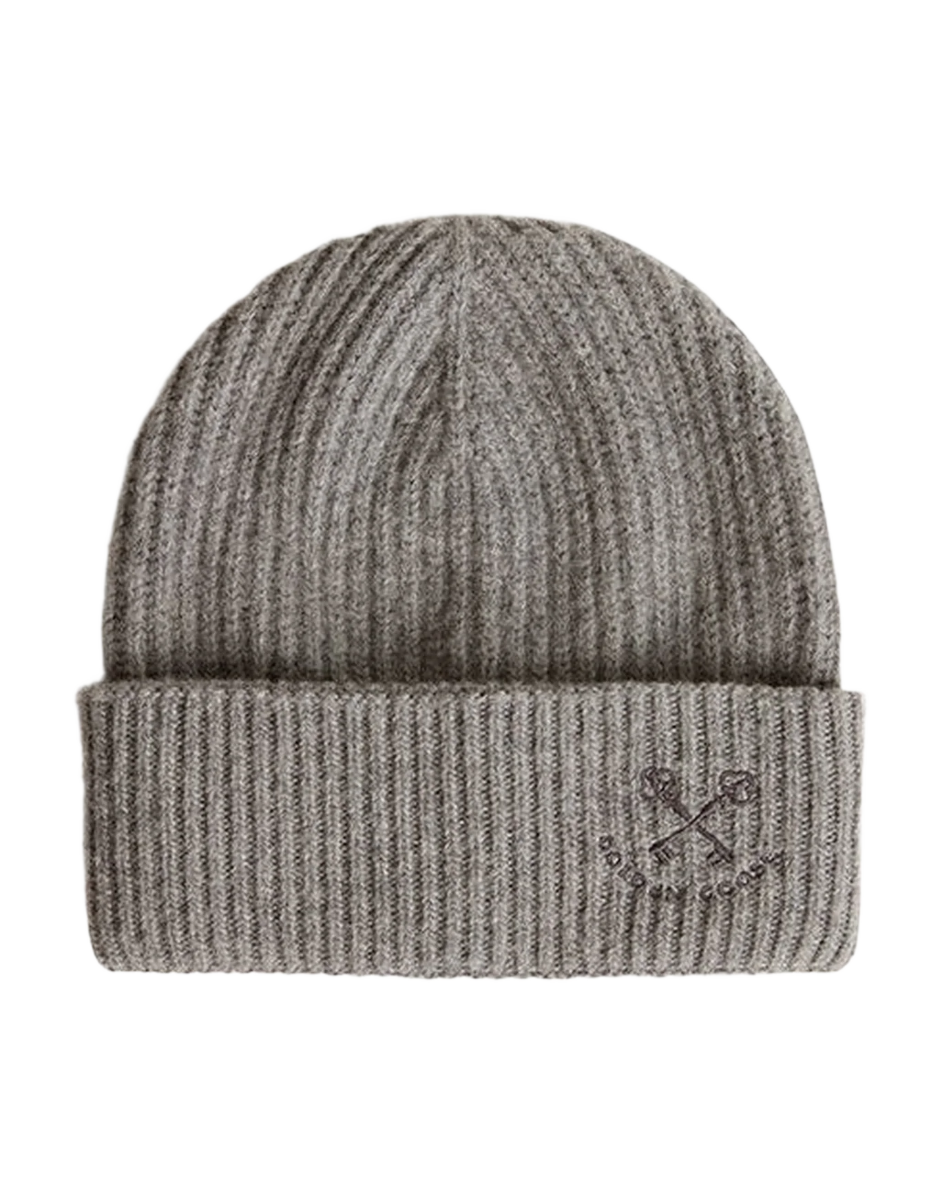 Unisex | Gray Ribbed Wool Beanie | Grey Melange - Image 4