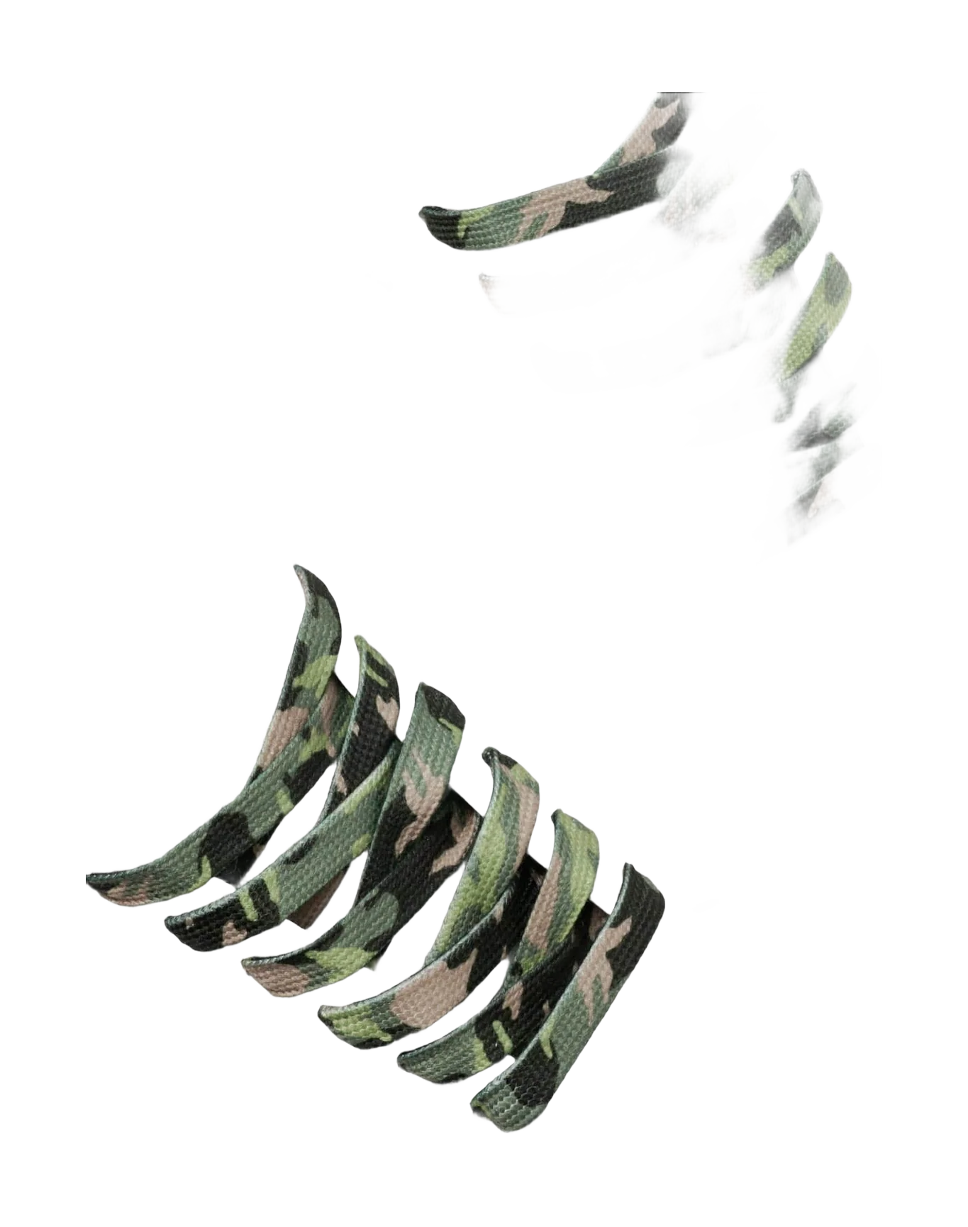 Unisex | Green Camouflage Laces with White Logo - Image 4