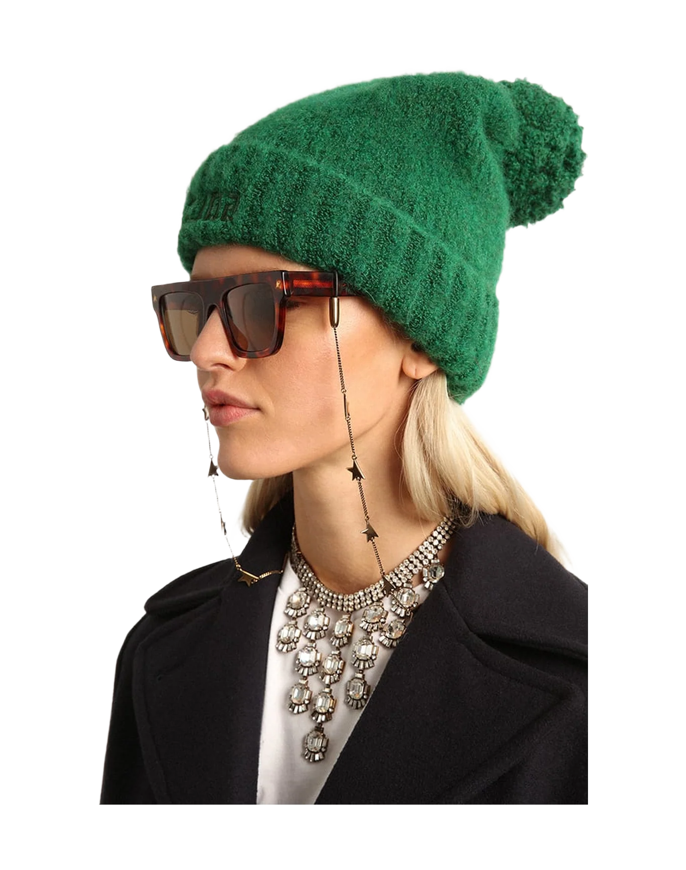 Unisex | Journey Collection Green Wool Beanie with Pompom | Verdant Green - Image 3