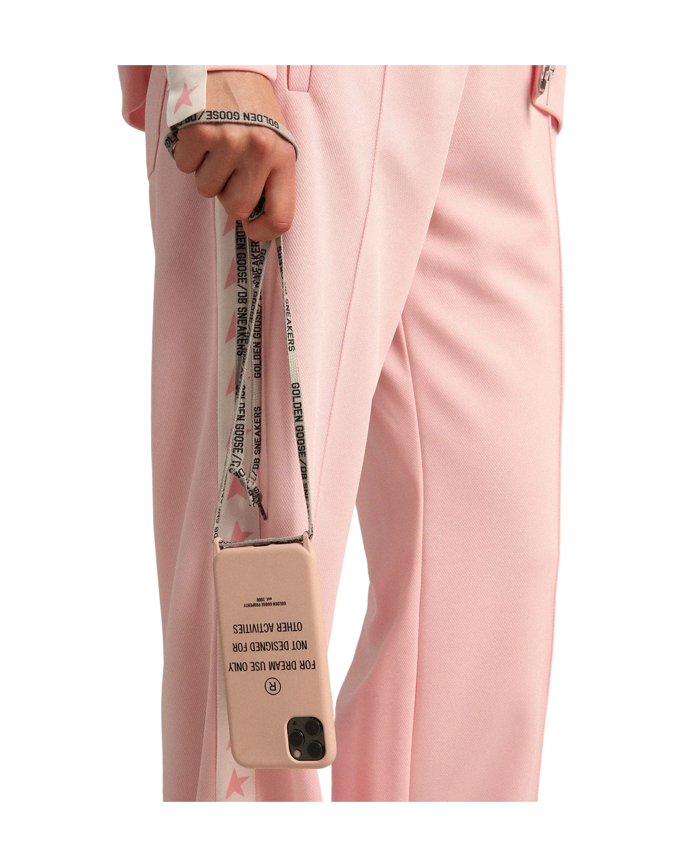 Unisex | Pale Pink Case Iphone 12 & 12 Pro with Contrasting Black Lettering | Rose Quartz - Image 2