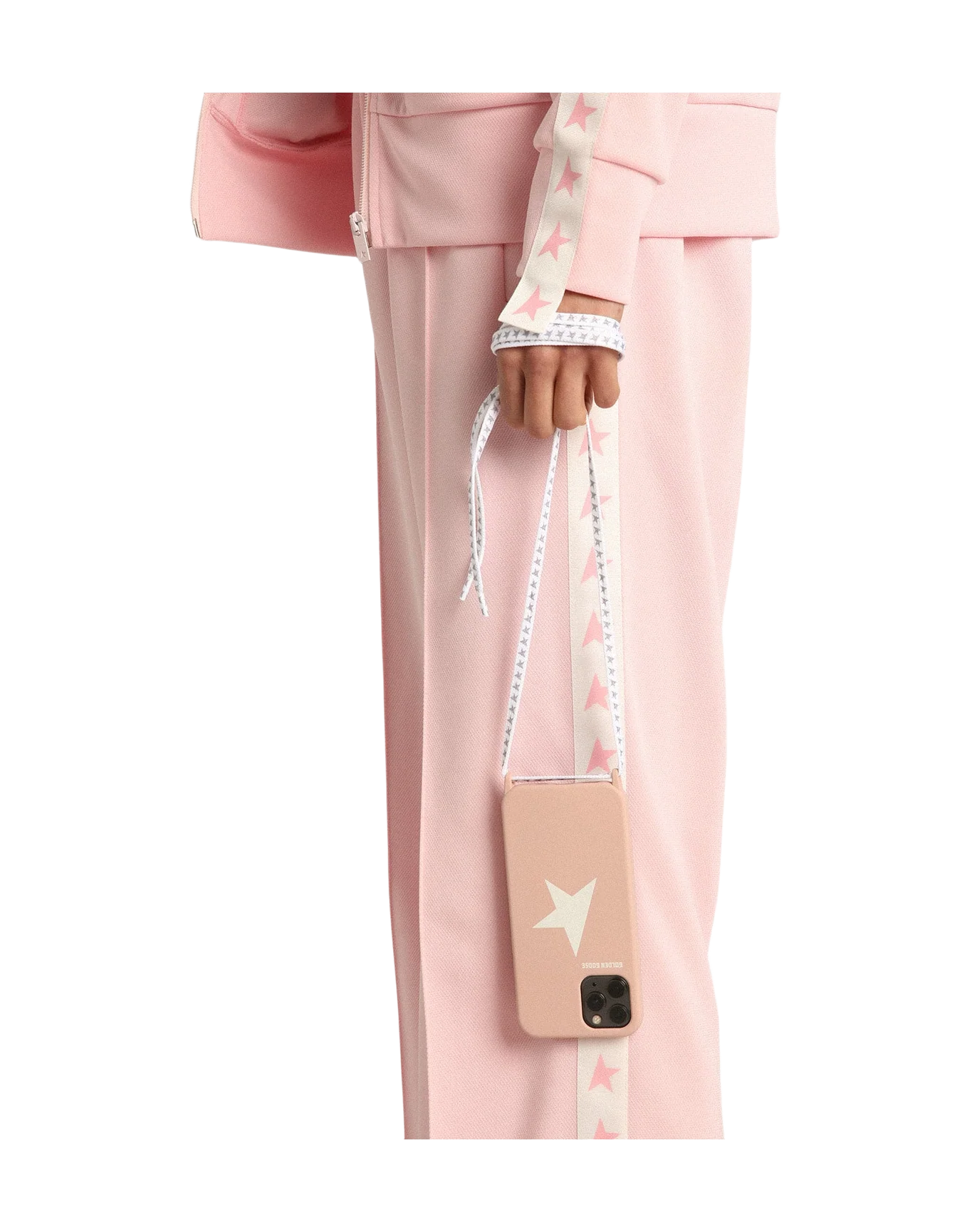 Unisex | Quartz-Pink Case Iphone 12 & 12 Pro with Contrasting White Logo | Rose Quartz x White - Image 3