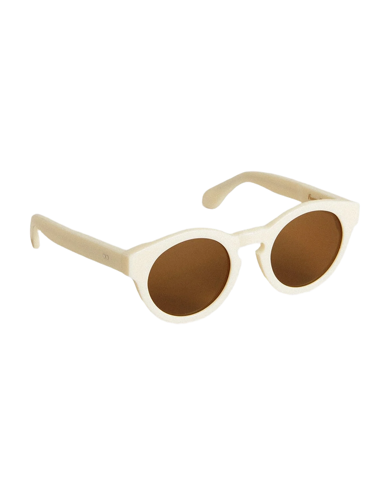 Unisex | Square-Style Panthos Sunglasses with Beige Frame & Gold Details | Beige x Honey - Image 2