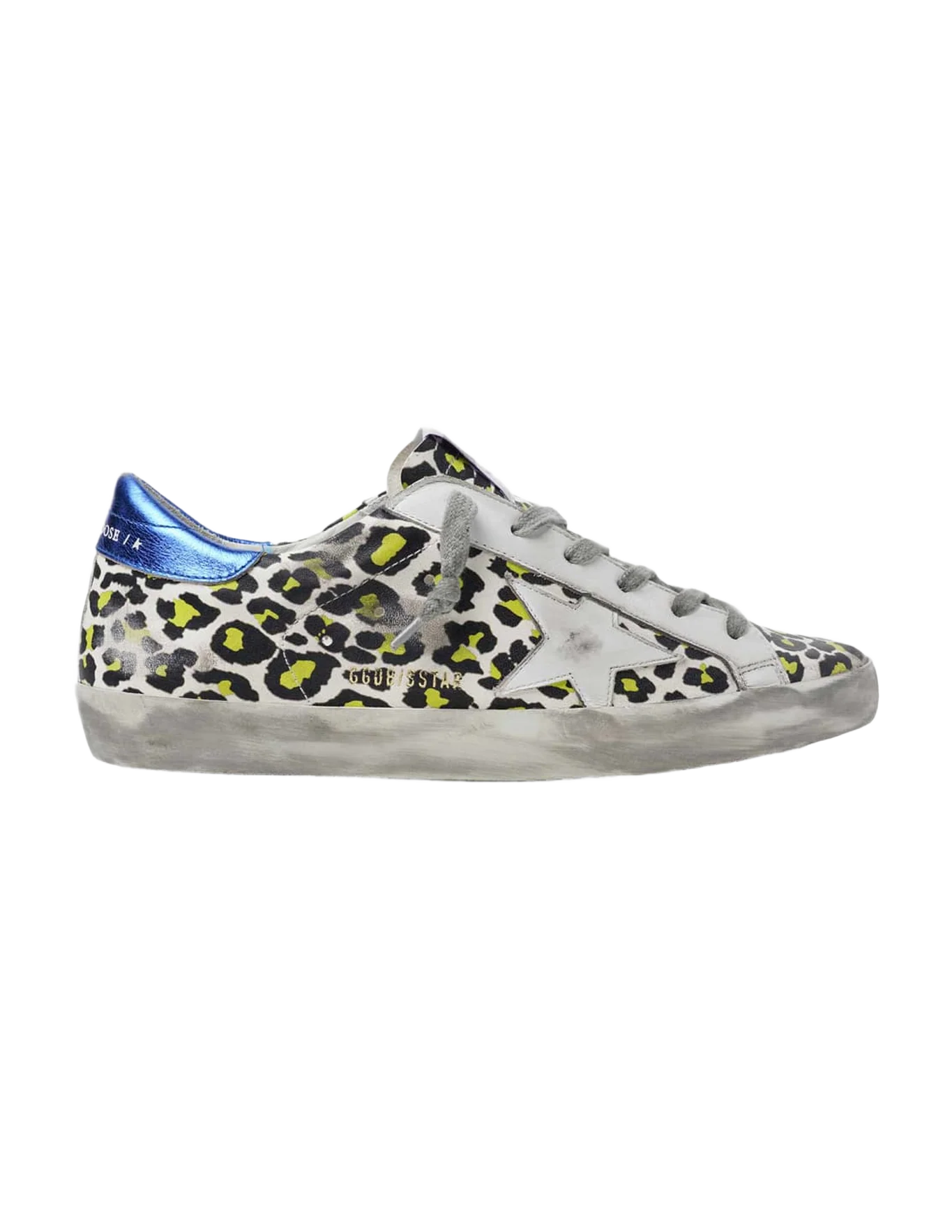 Women | Animal-Print Super-Star Sneakers with Blue Laminated Heel Tab - Image 3