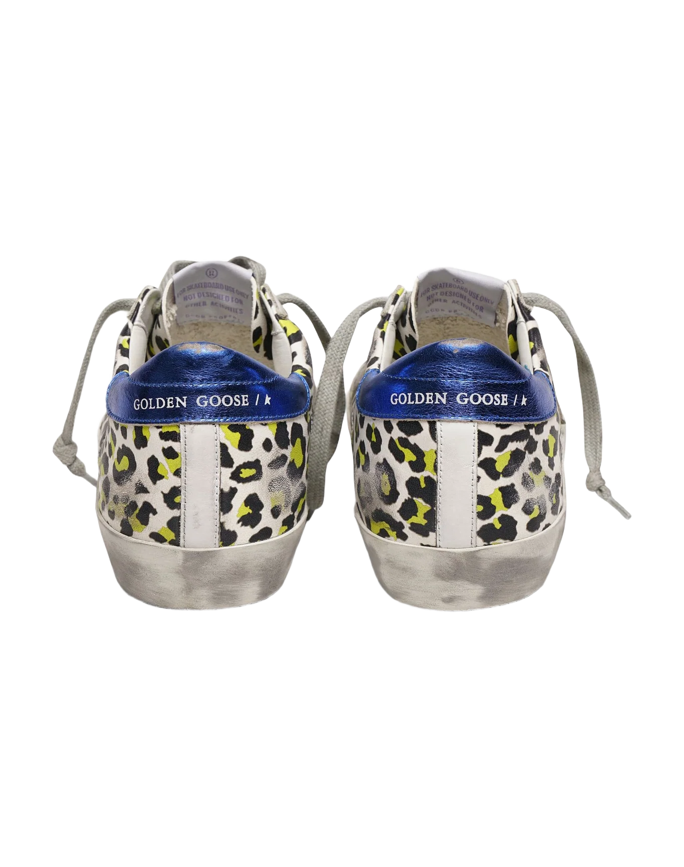 Women | Animal-Print Super-Star Sneakers with Blue Laminated Heel Tab - Image 4