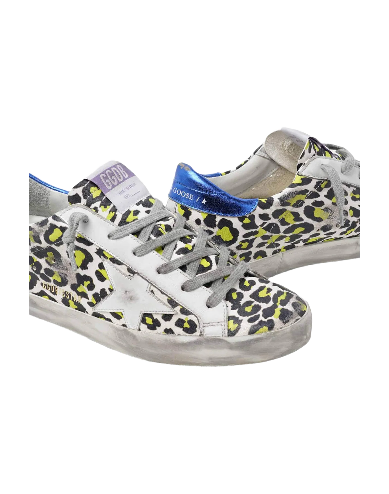 Women | Animal-Print Super-Star Sneakers with Blue Laminated Heel Tab - Image 6