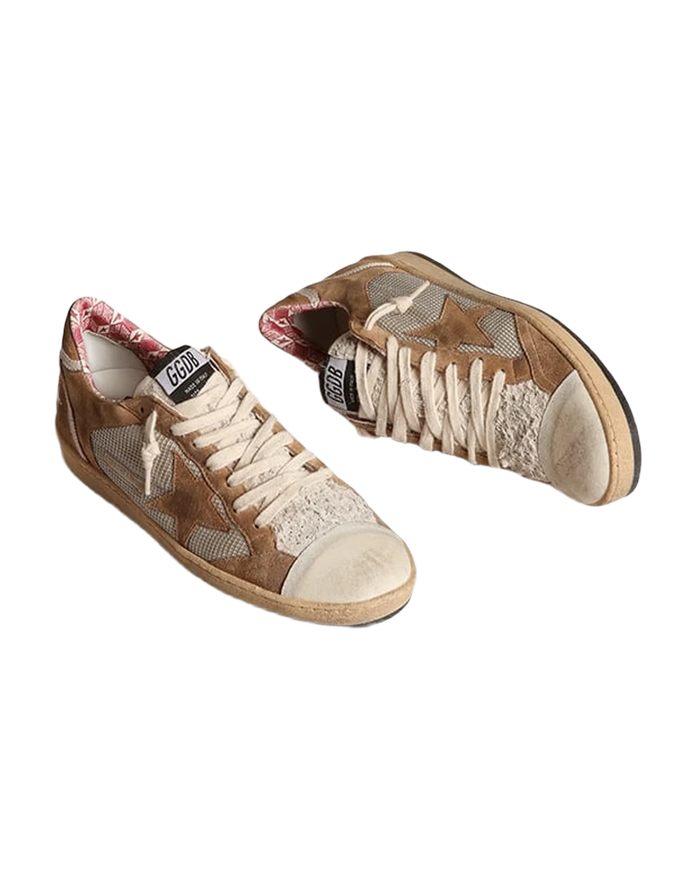 Women | Ball Star Lab Buff-Colored Suede | Tabacco x Silver x White - Image 6