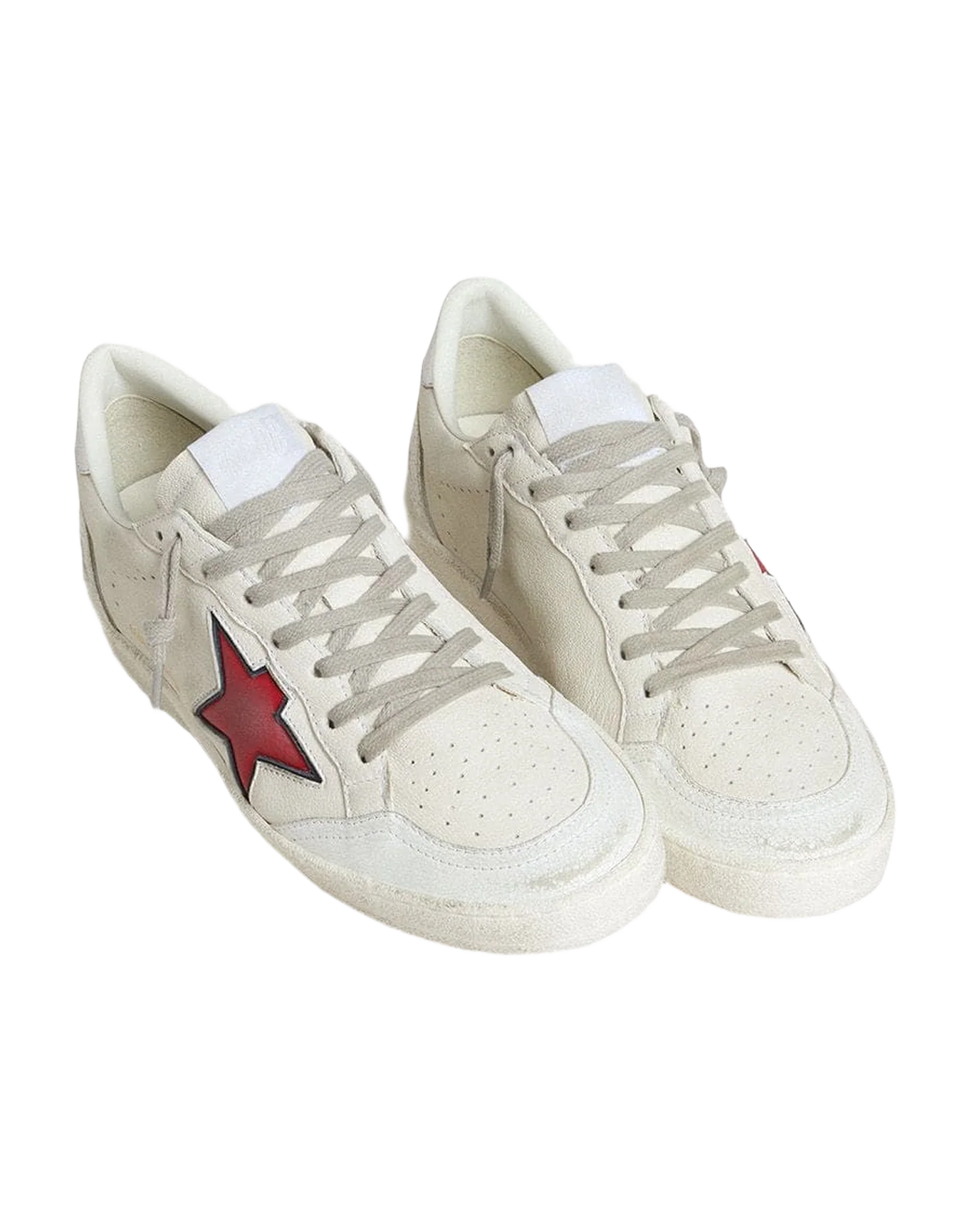 Women | Ball Star Ltd with Red Star & Silver Heel Tab | White x Red x Silver - Image 5