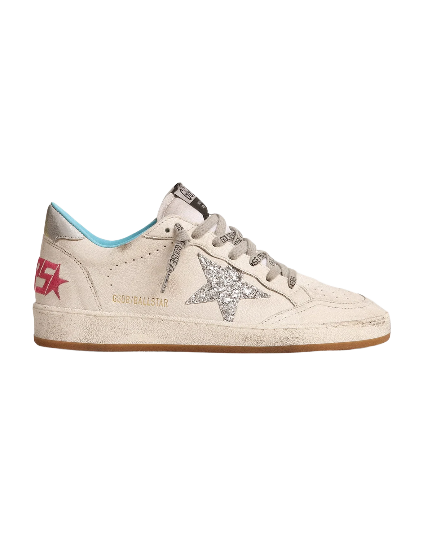 Women | Ball Star Ltd with Silver Glitter Star | White x Silver x Fuxia - Image 5