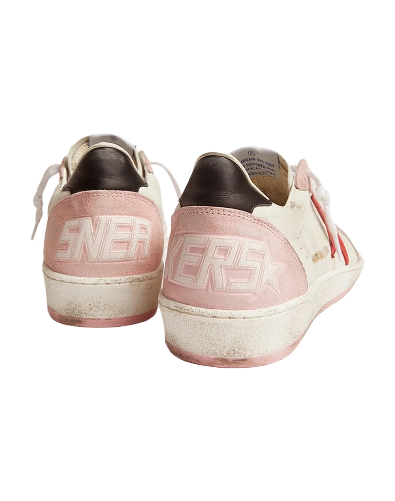 Women | Ball Star White & Baby Pink with Red Star | White x Baby Pink x Red x Black - Image 3