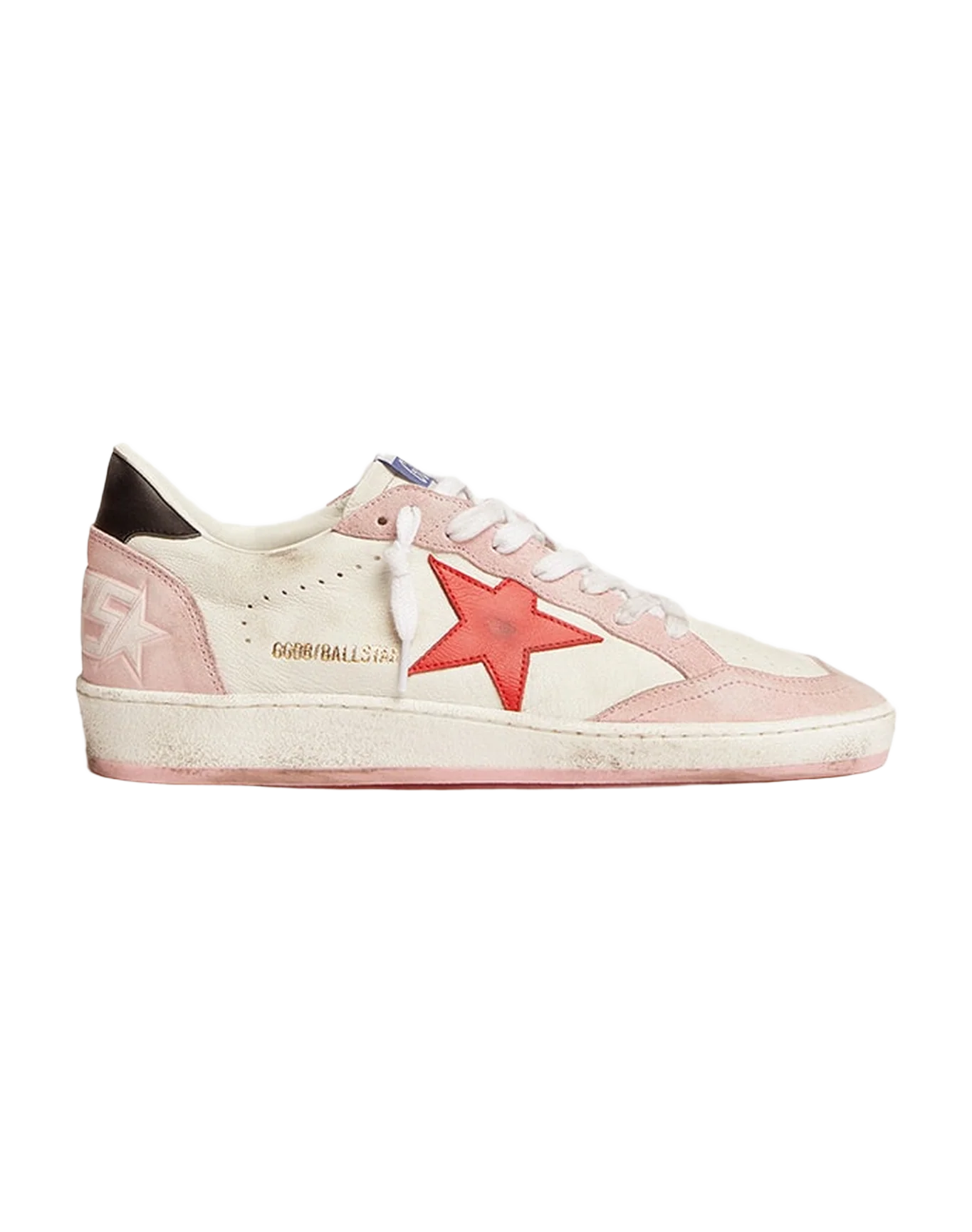 Women | Ball Star White & Baby Pink with Red Star | White x Baby Pink x Red x Black - Image 5