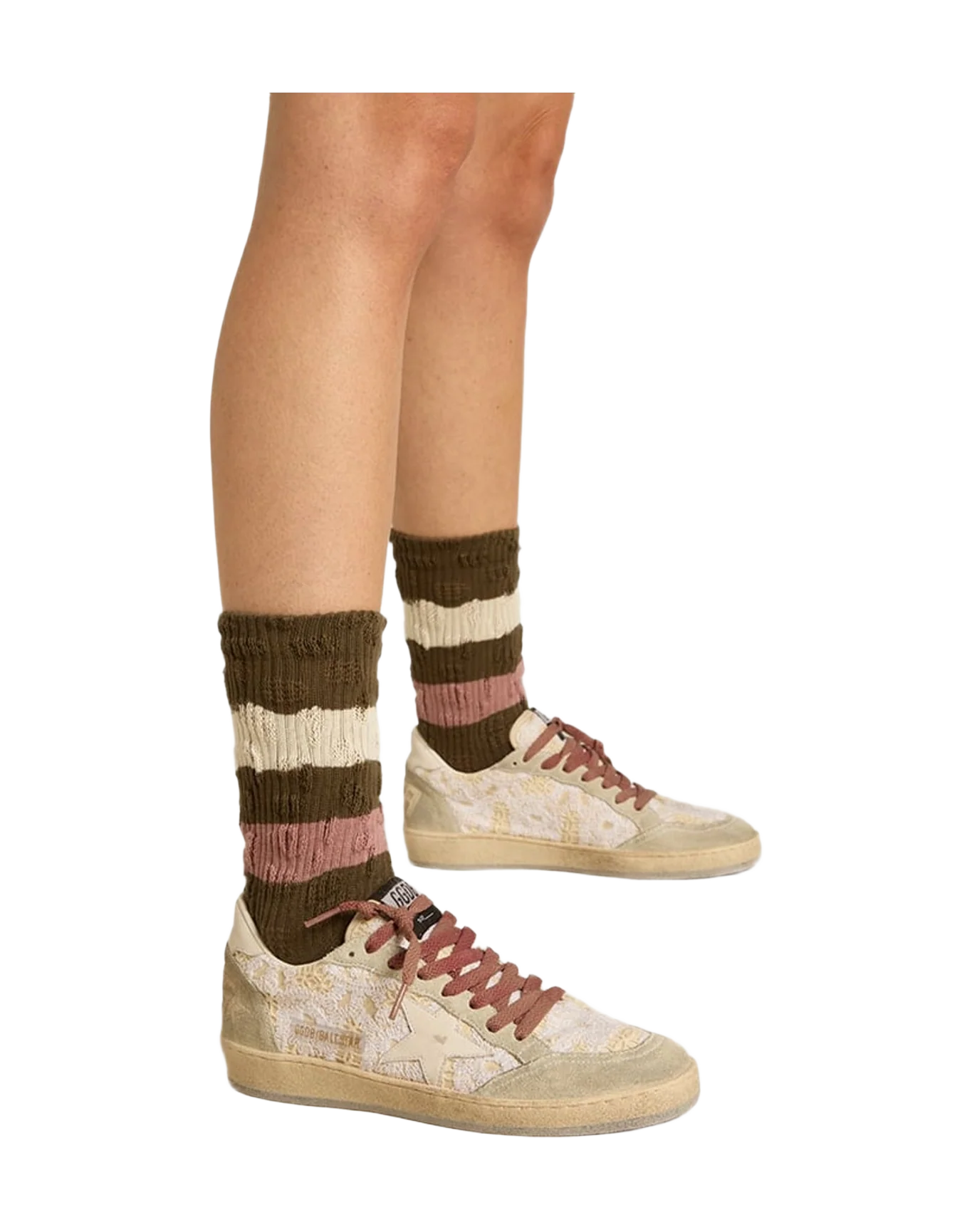 Women | Ball Star with White Star & Embroidery | Beige x Milk x Ice