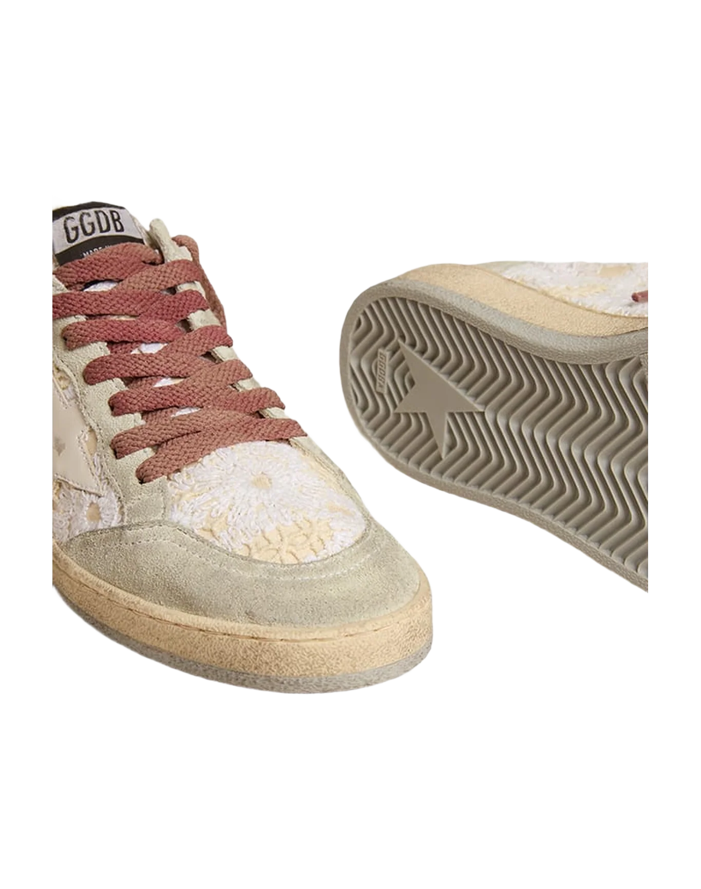 Women | Ball Star with White Star & Embroidery | Beige x Milk x Ice - Image 2