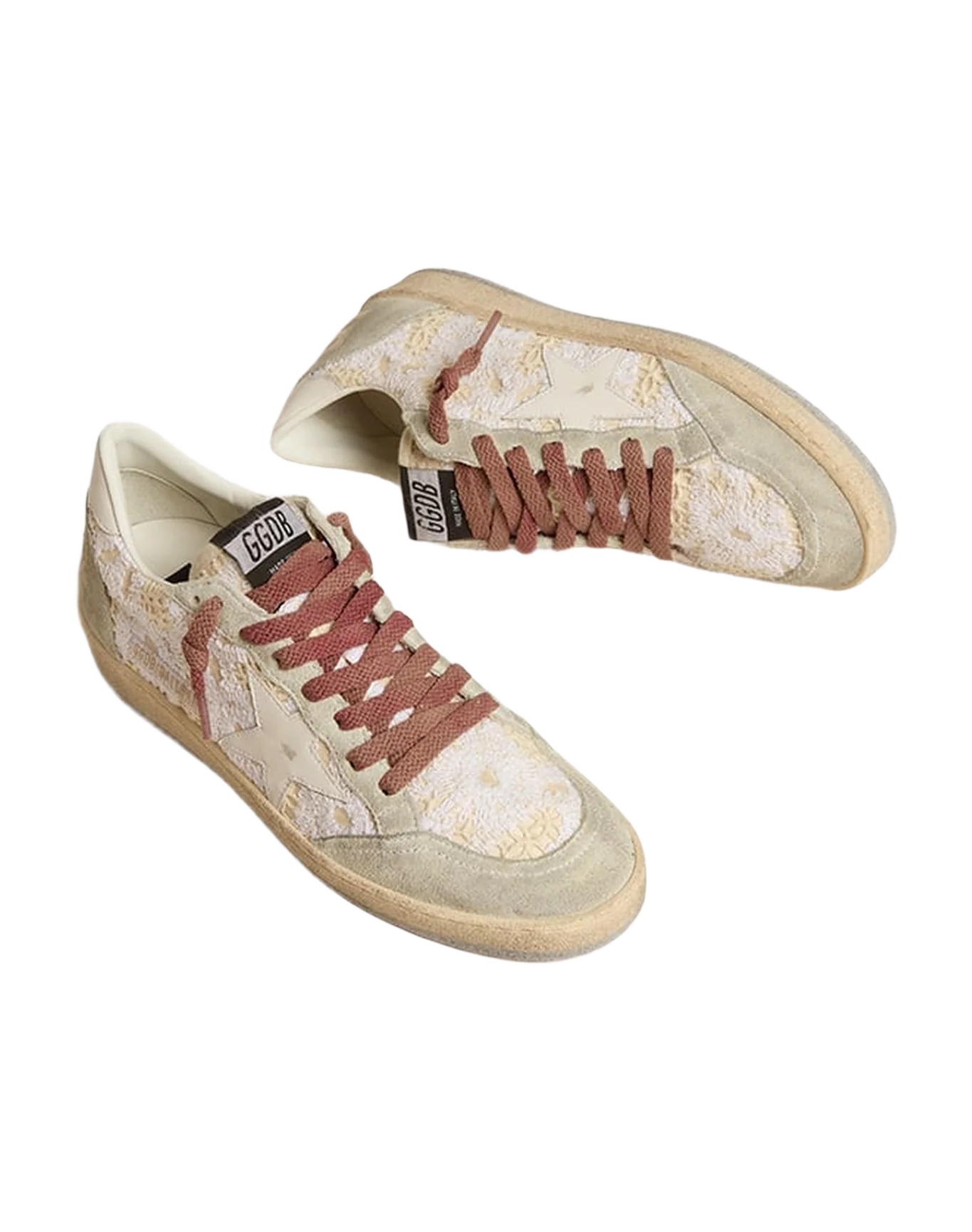 Women | Ball Star with White Star & Embroidery | Beige x Milk x Ice - Image 4
