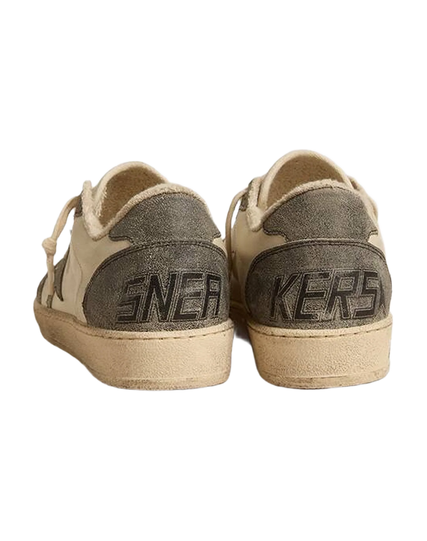 Women | Ballstar Sneakers with Grey Star | Optic White x Black - Image 5