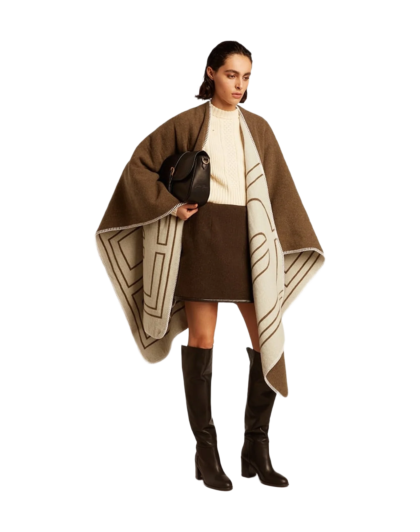 Women | Bark-Colored Wool Miniskirt | Wood Green