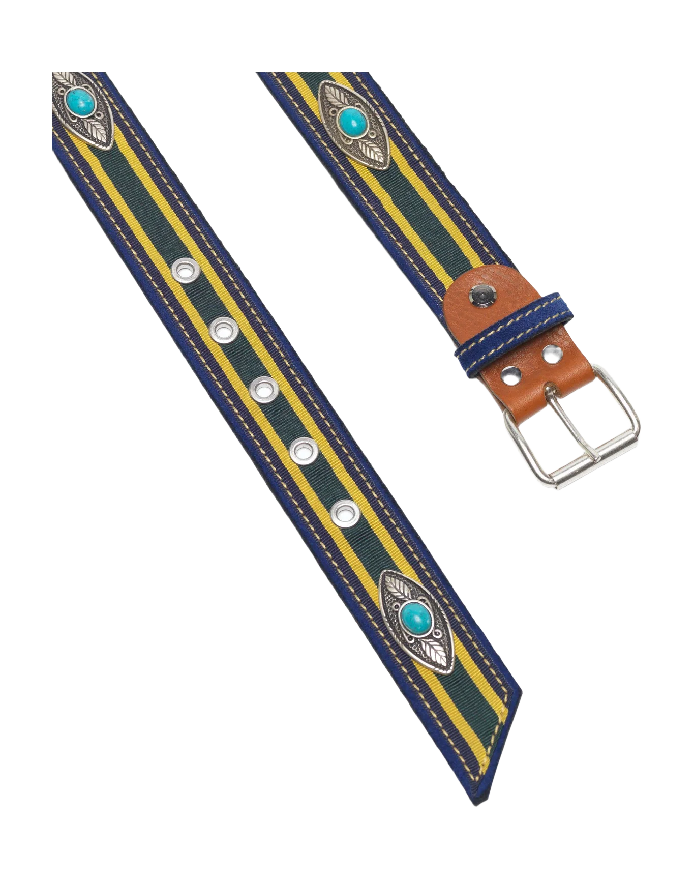 Women | Belt Albuquerque Blue Suede Turquoise Studs - Image 2