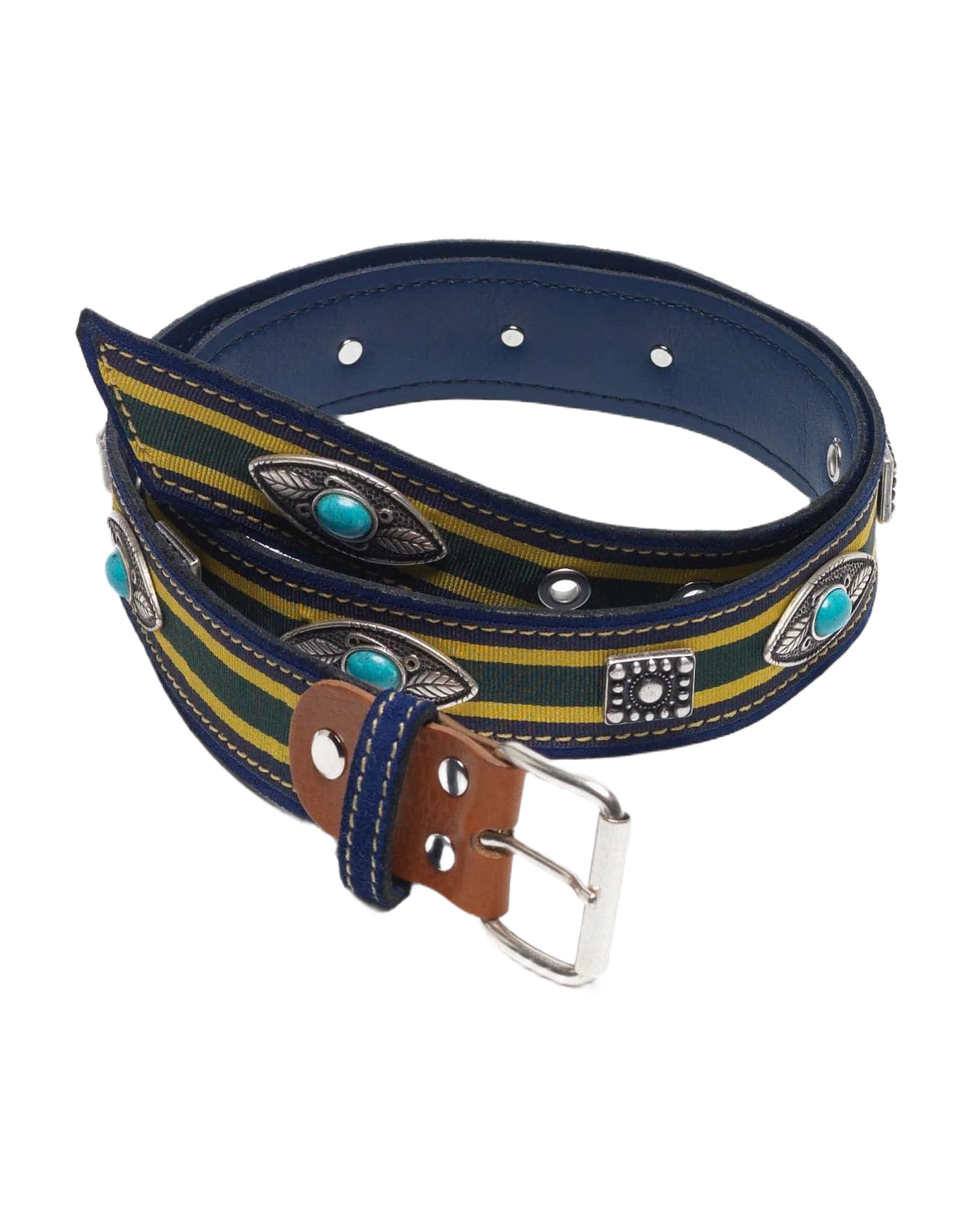 Women | Belt Albuquerque Blue Suede Turquoise Studs - Image 4