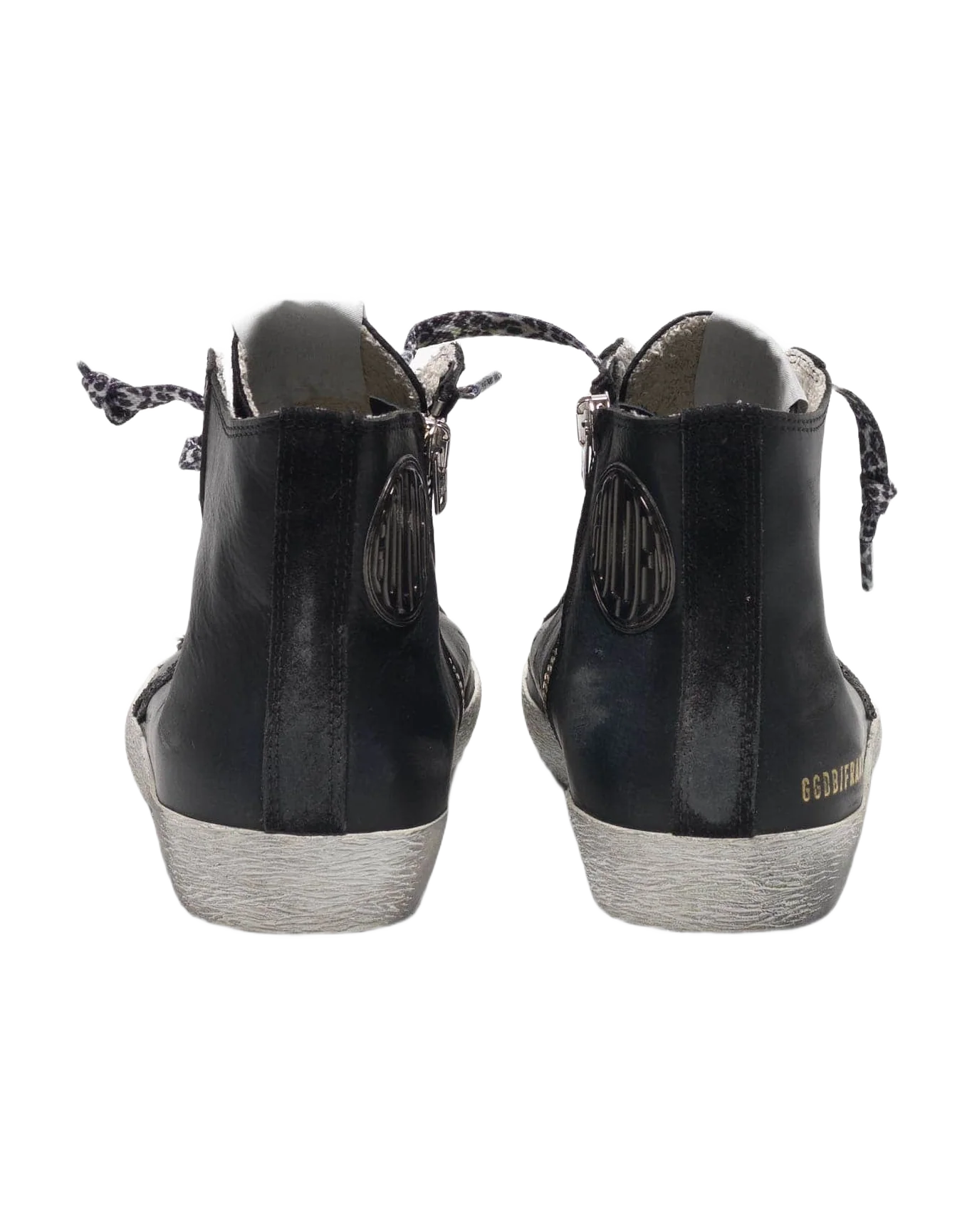 Women | Black Francy Sneakers Leather with Glittery Star - Image 6