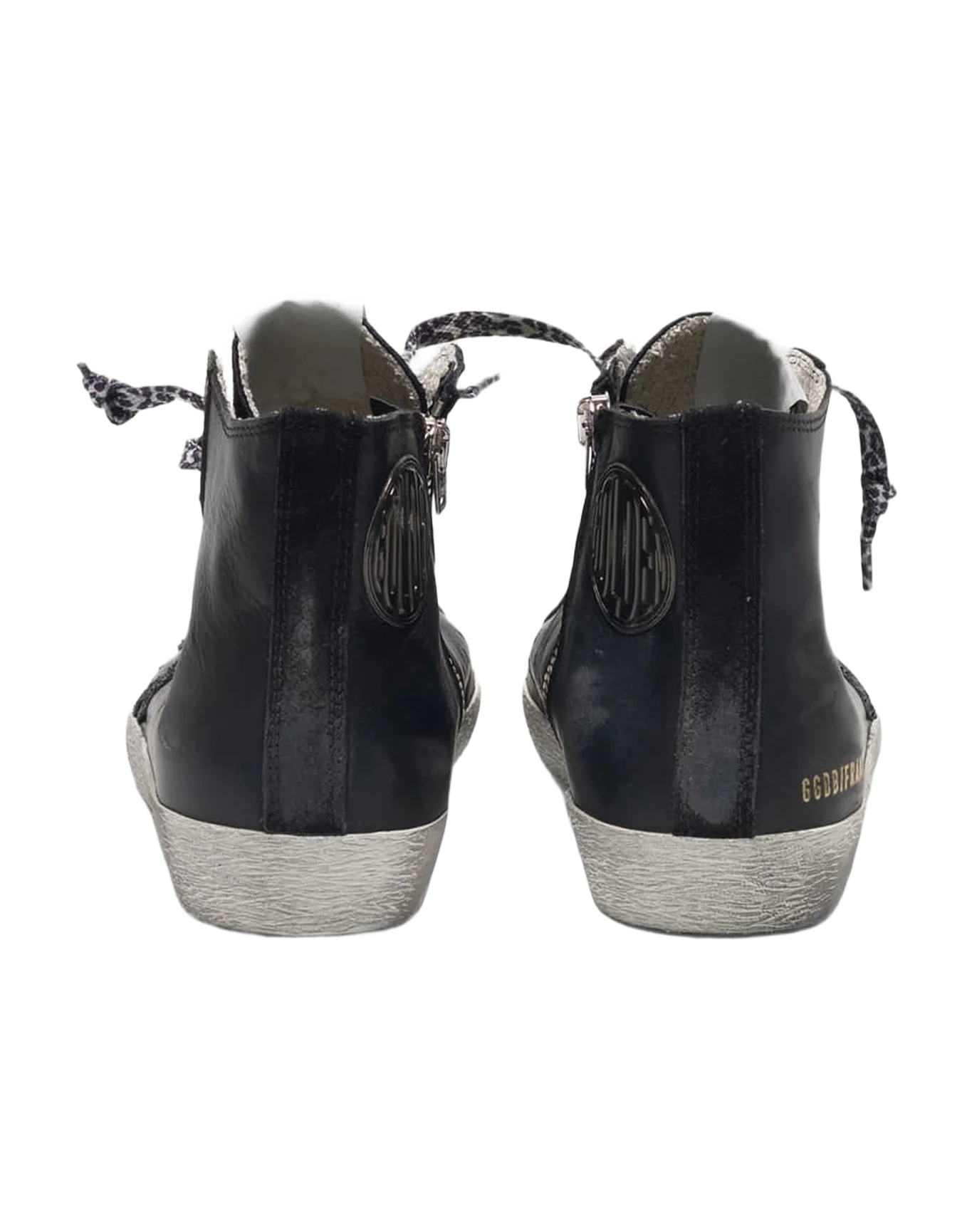 Women | Black Francy Sneakers Leather with Glittery Star - Image 8
