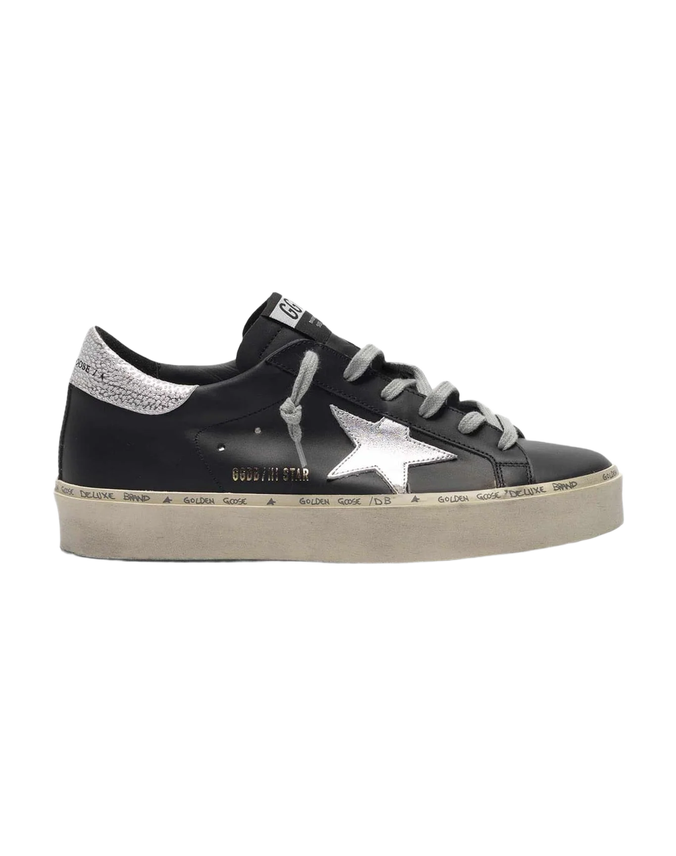 Women | Black Hi Star Sneakers with Metallic Star - Image 2