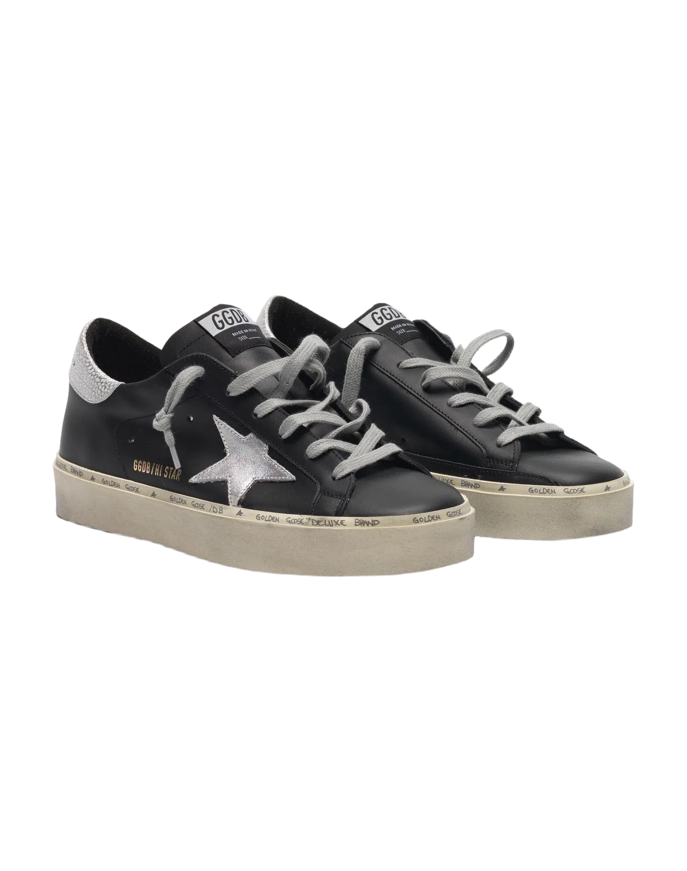 Women | Black Hi Star Sneakers with Metallic Star - Image 5