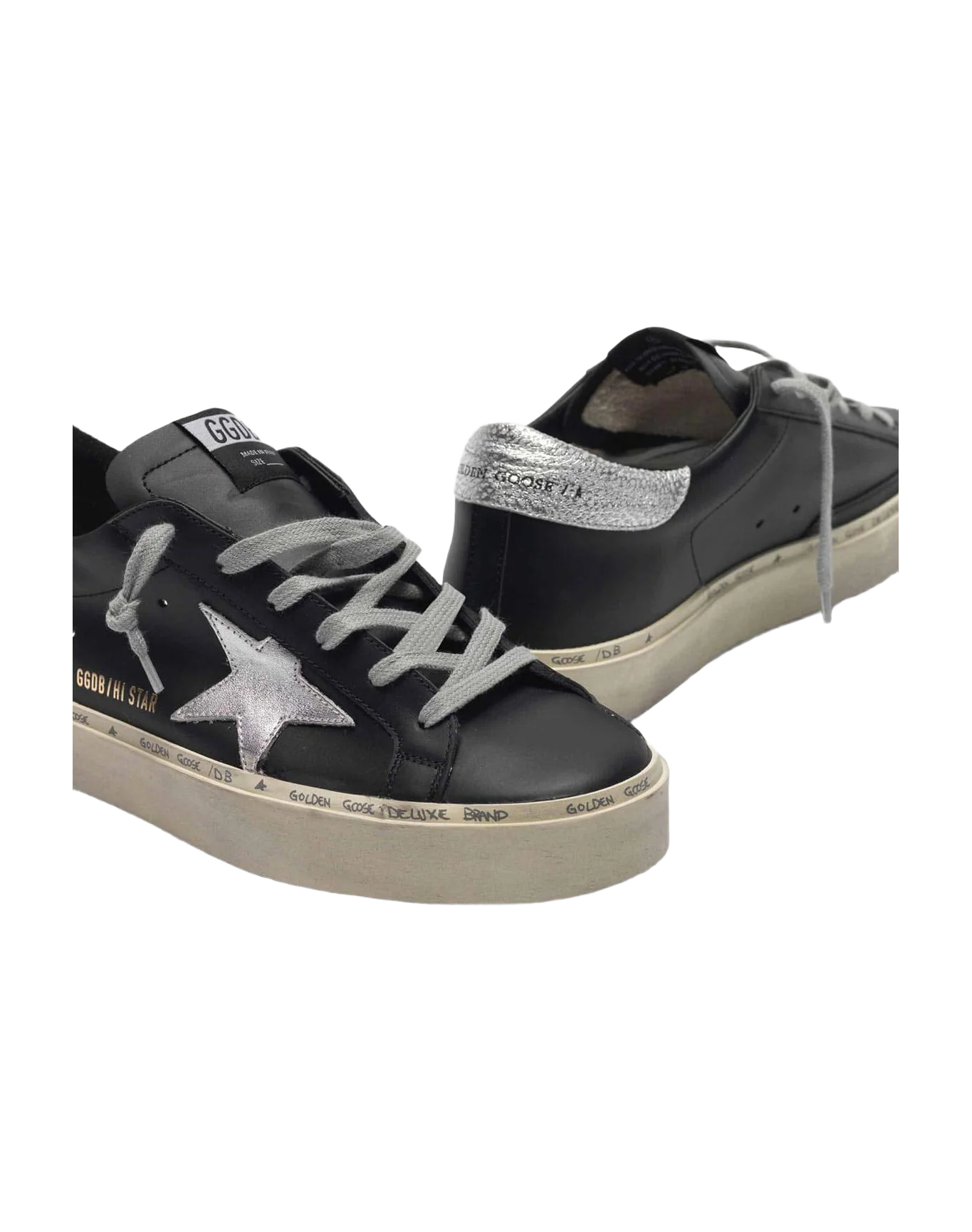 Women | Black Hi Star Sneakers with Metallic Star - Image 6