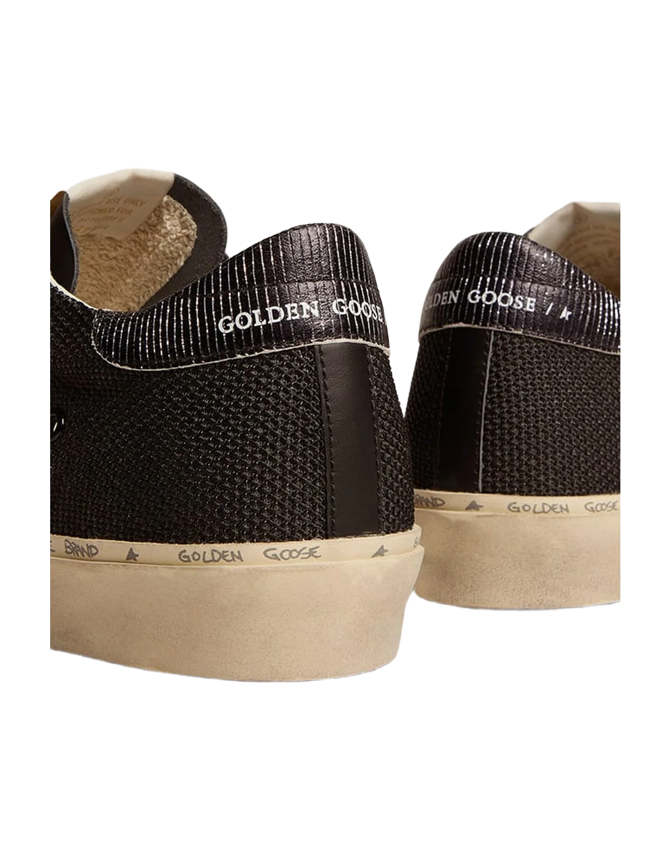 Women | Black Hi-Star Sneakers with Silver Star | Black x Silver - Image 4