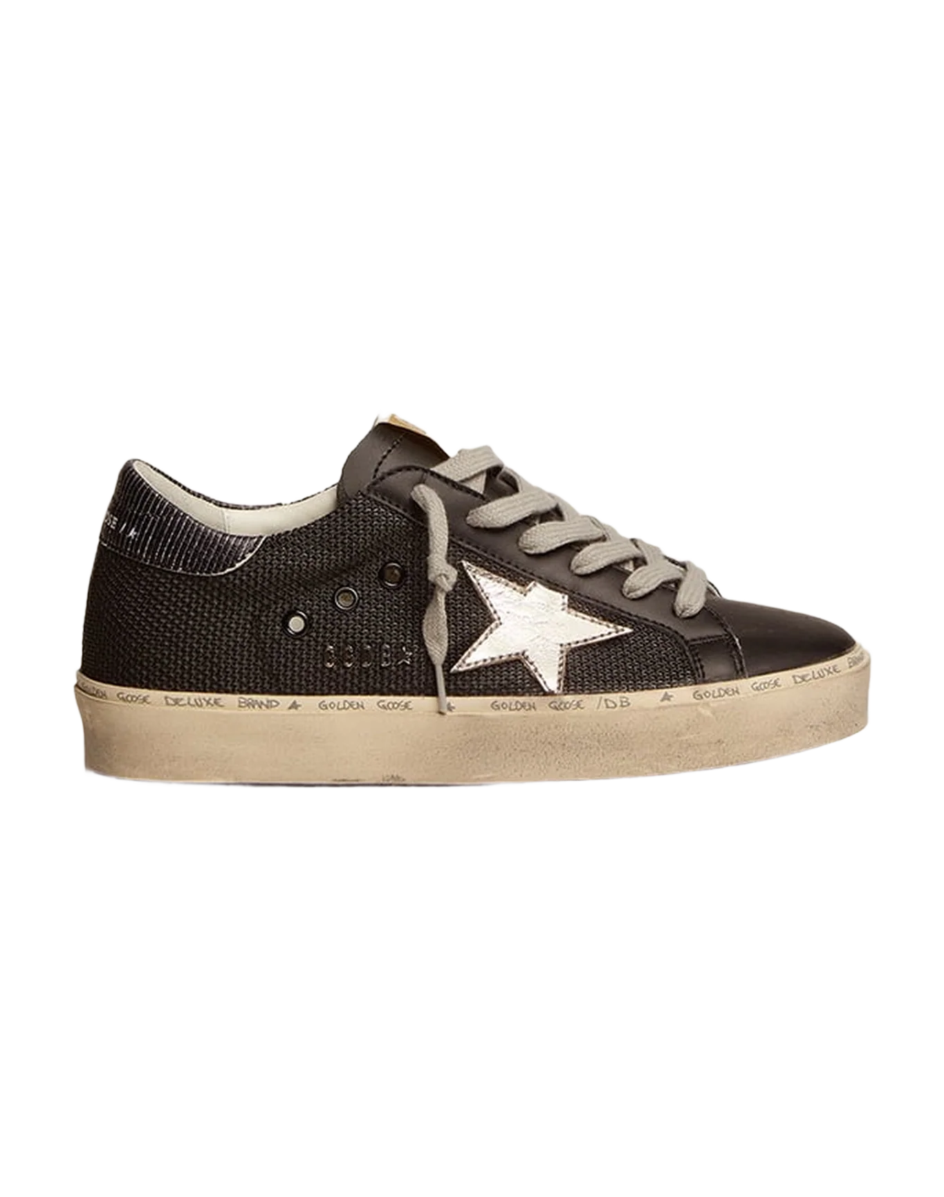 Women | Black Hi-Star Sneakers with Silver Star | Black x Silver - Image 7