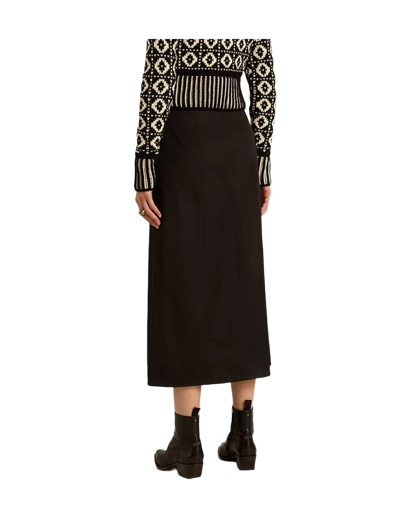 Women | Black Pencil Skirt | Black - Image 3