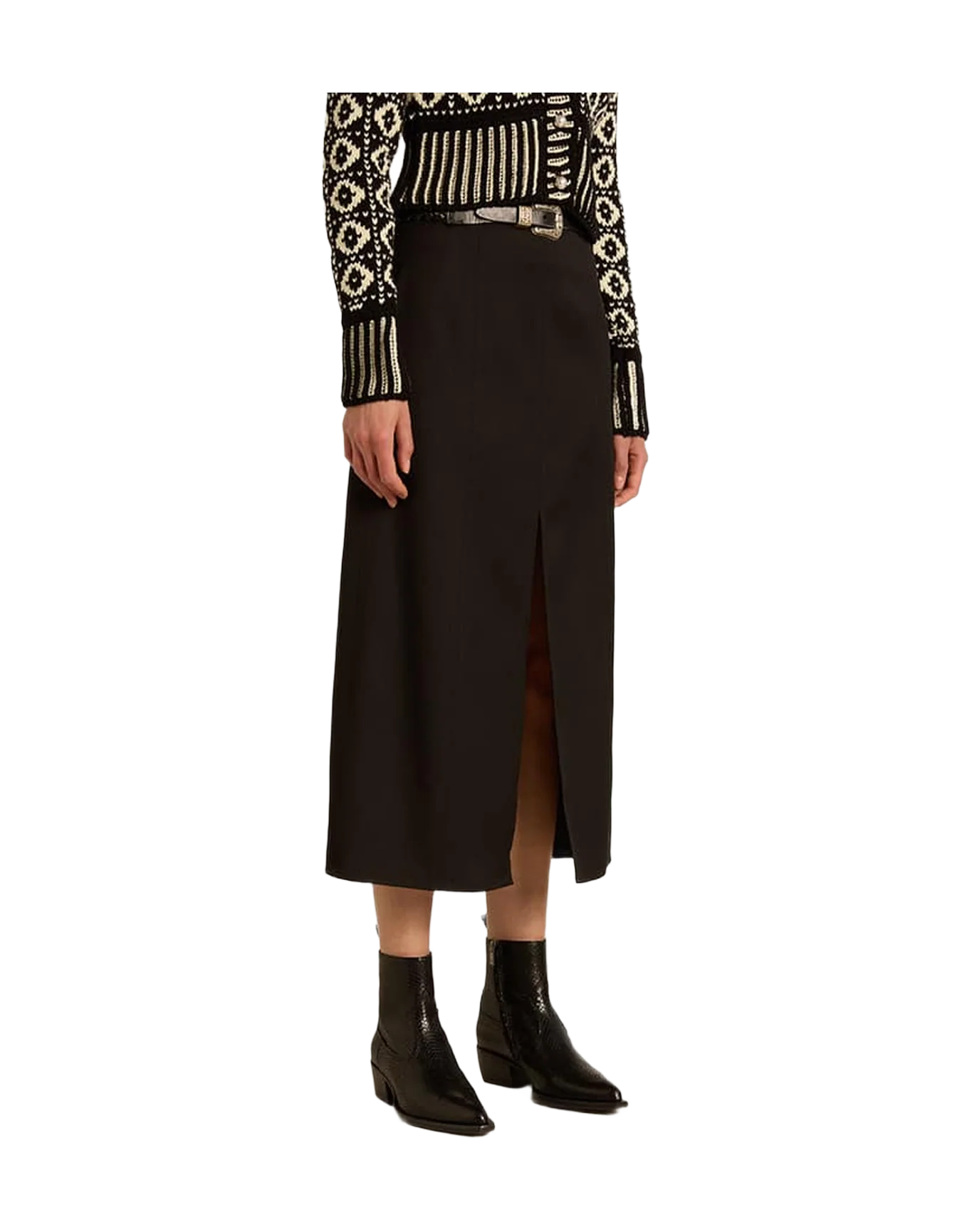 Women | Black Pencil Skirt | Black - Image 4