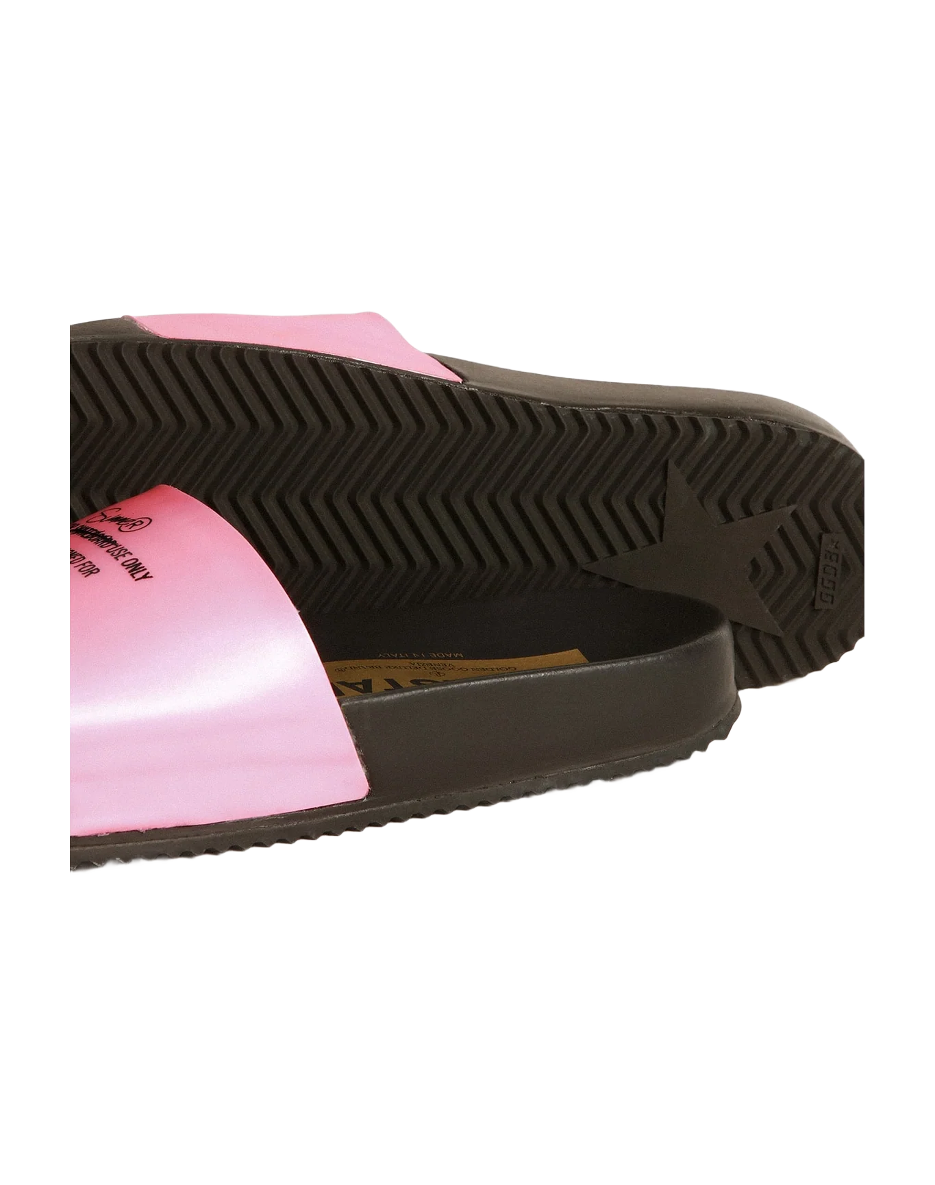 Women | Black Poolstars with Fuchsia Strap - Image 2