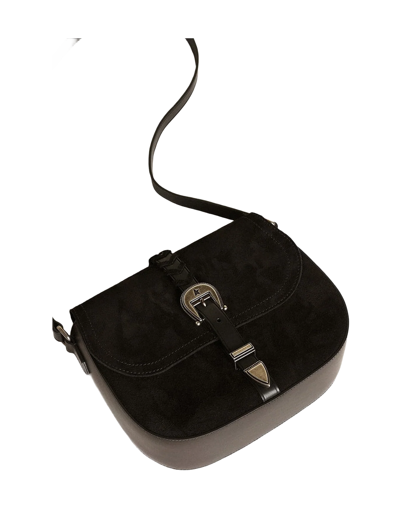 Women | Black Rodeo Bag Suede | Black - Image 2