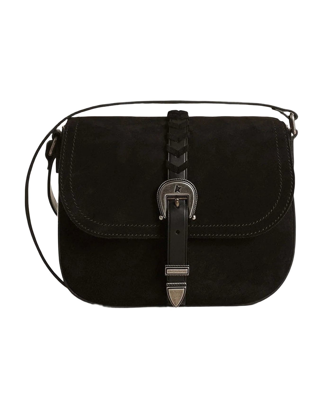 Women | Black Rodeo Bag Suede | Black - Image 4