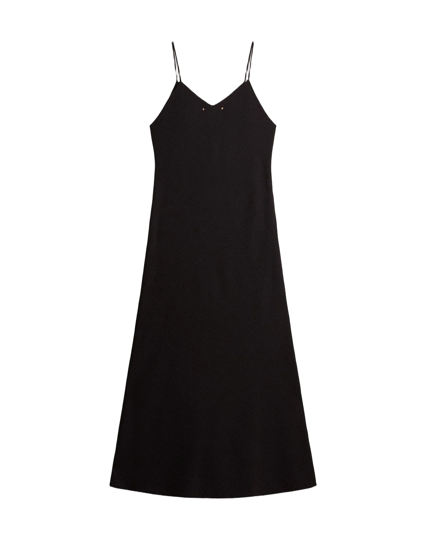 Women | Black Slip Dress with Embroidery | Polar Night - Image 5