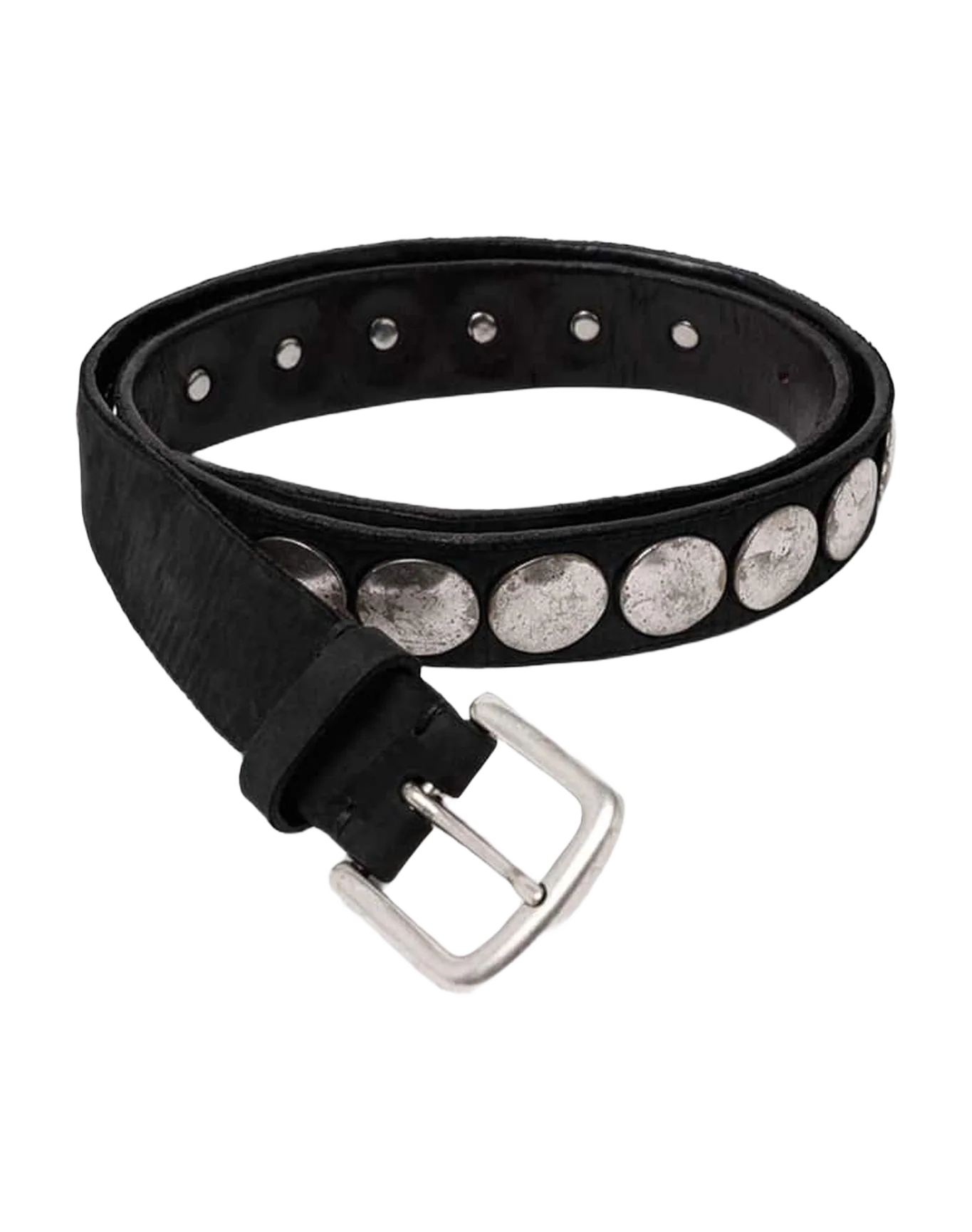 Women | Black Trinidad Belt Made Of Leather with Studs - Image 2