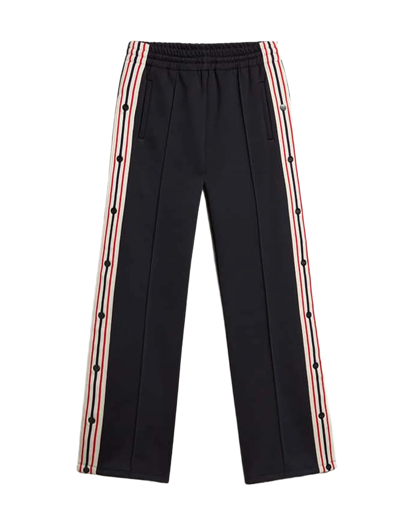 Women | Black Wo Joggers with Side Stripes | Dark Blue x Papyrus - Image 4