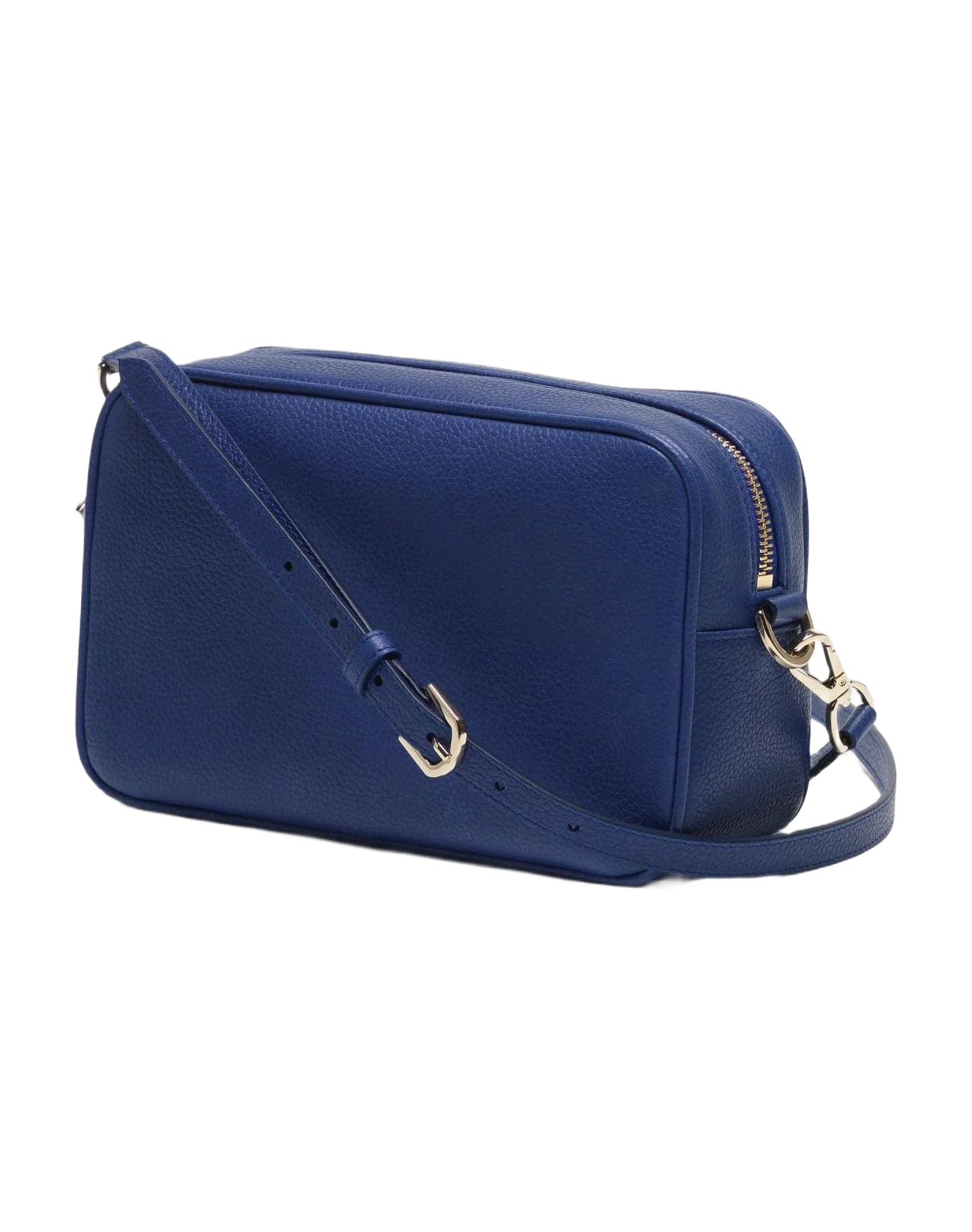 Women | Blue Star Bag with Shoulder Strap Made Of Pebbled Leather - Image 2