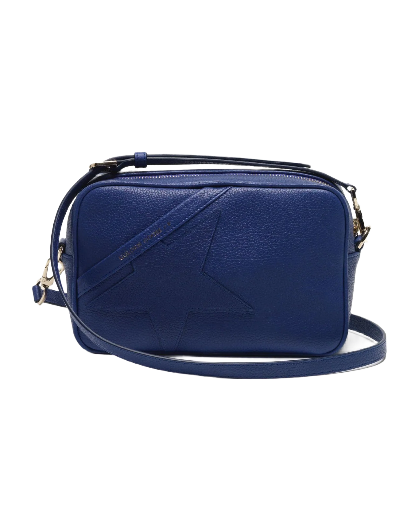 Women | Blue Star Bag with Shoulder Strap Made Of Pebbled Leather - Image 3